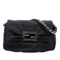 Fendi Zucca Canvas Mia Flap Shoulder Bag