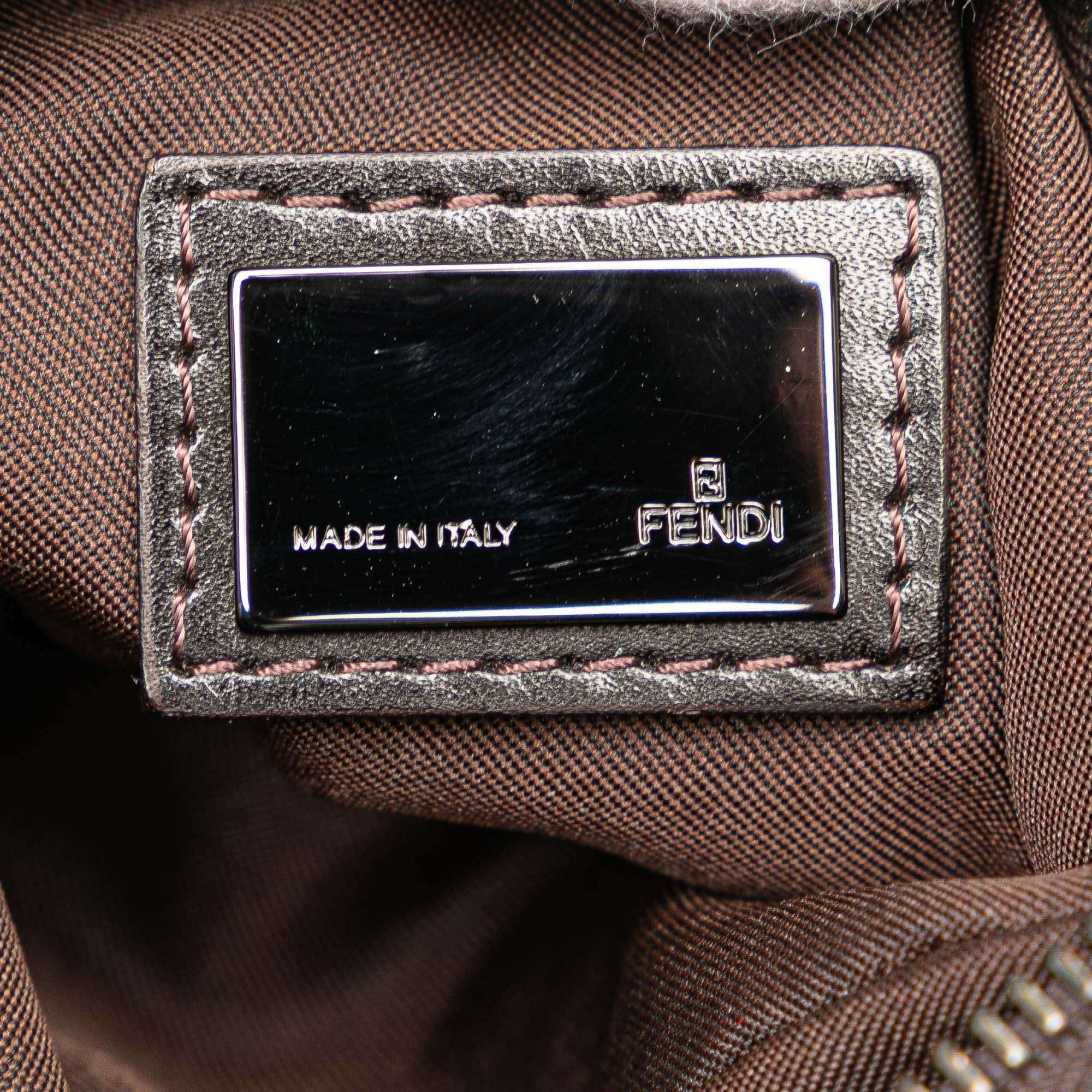 Fendi Zucca Canvas Oyster Shoulder Bag
