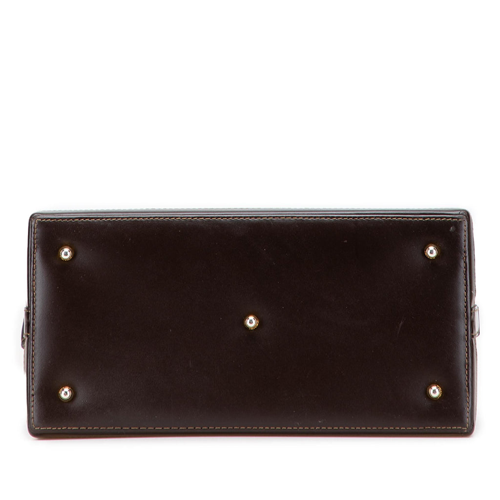 Fendi Zucca Canvas Push Lock Box Handbag