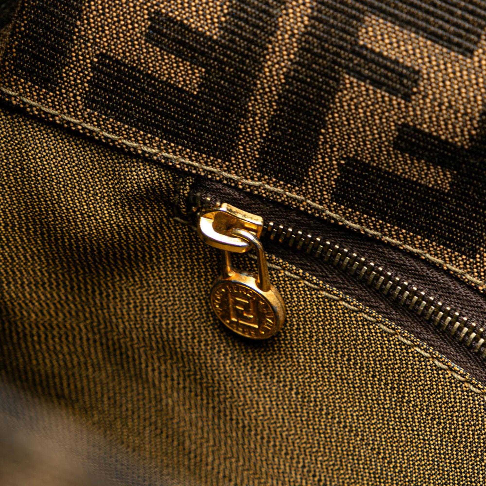 Fendi Zucca Canvas Shoulder Bag