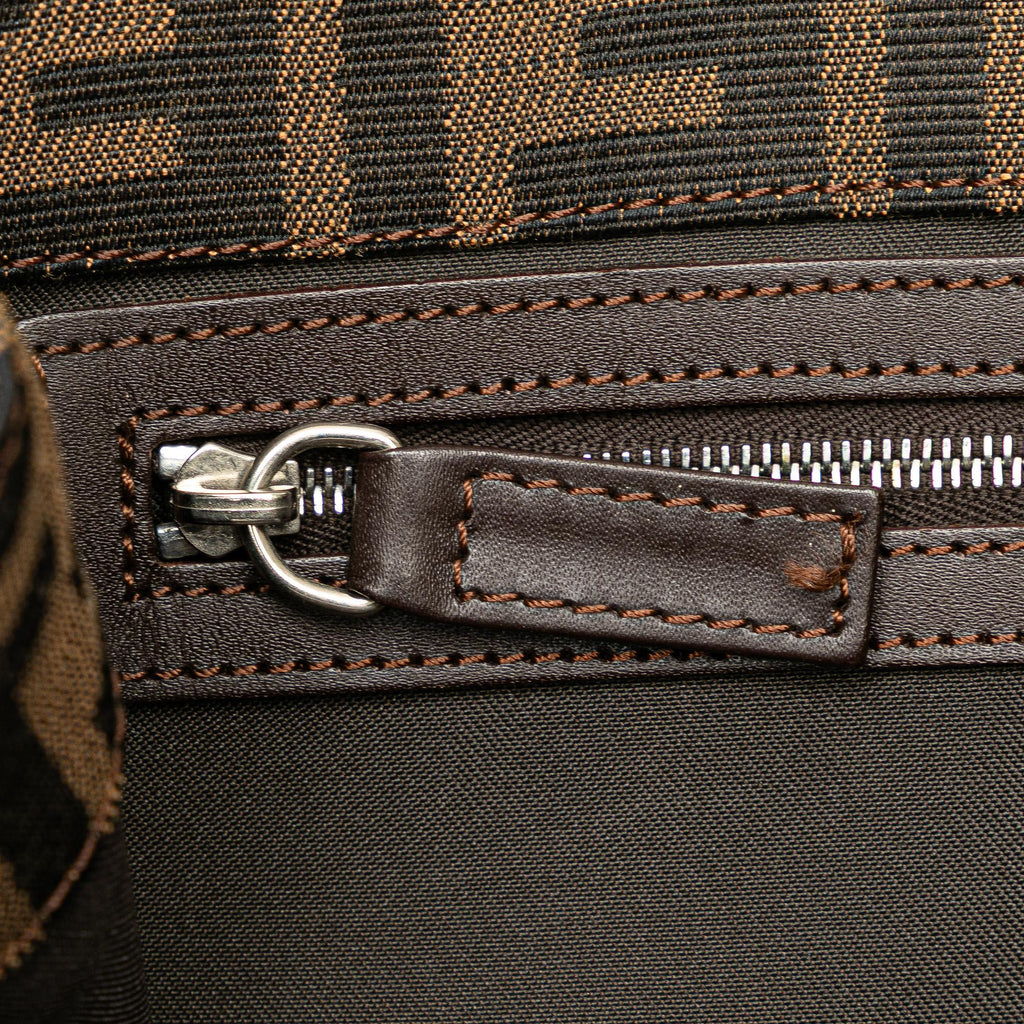 Fendi Zucca Canvas Shoulder Bag