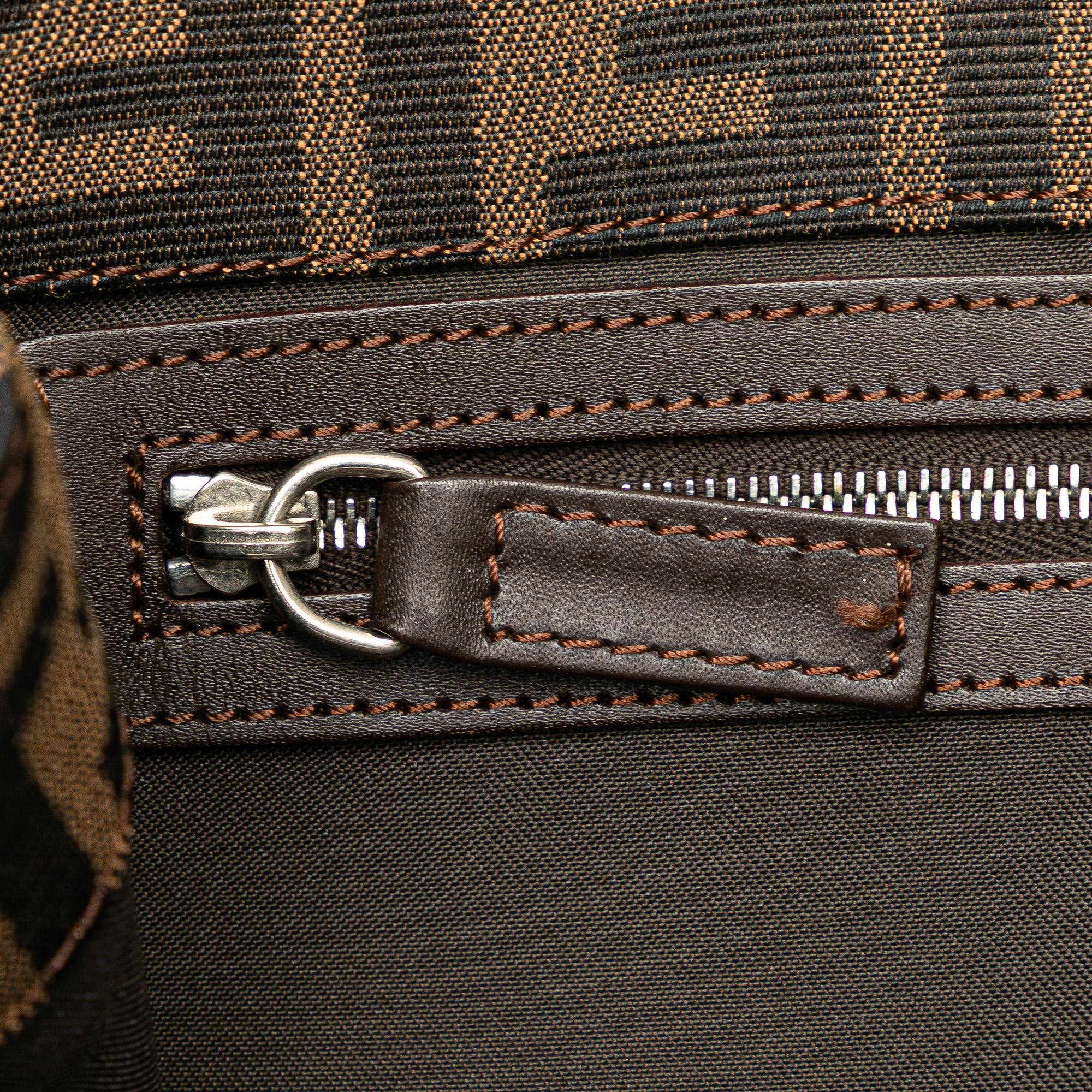 Fendi Zucca Canvas Shoulder Bag