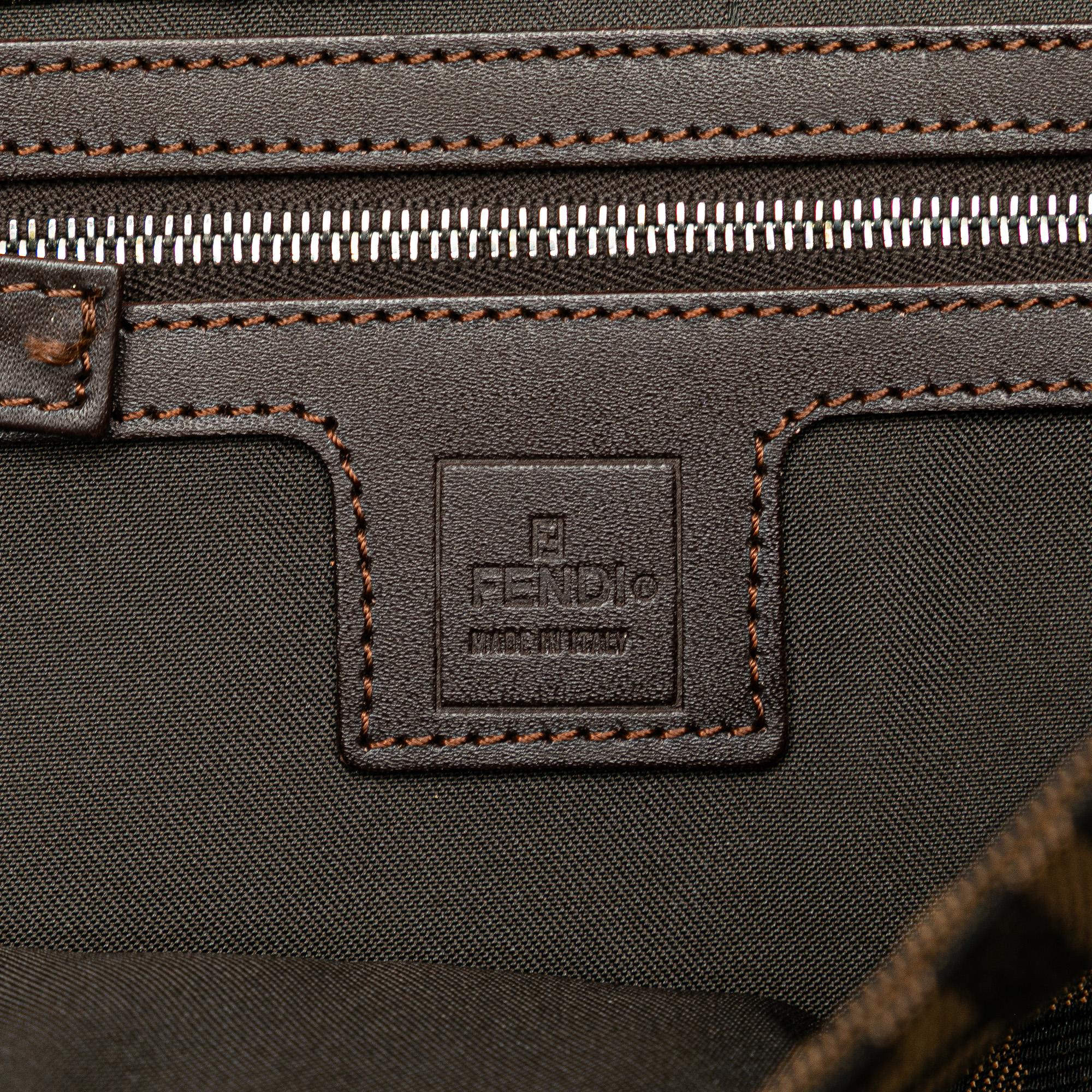 Fendi Zucca Canvas Shoulder Bag
