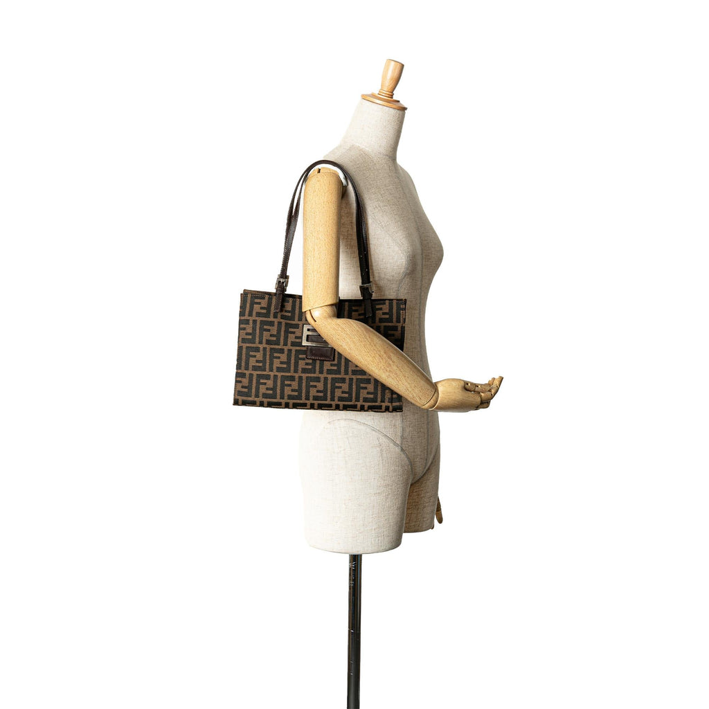 Fendi Zucca Canvas Shoulder Bag