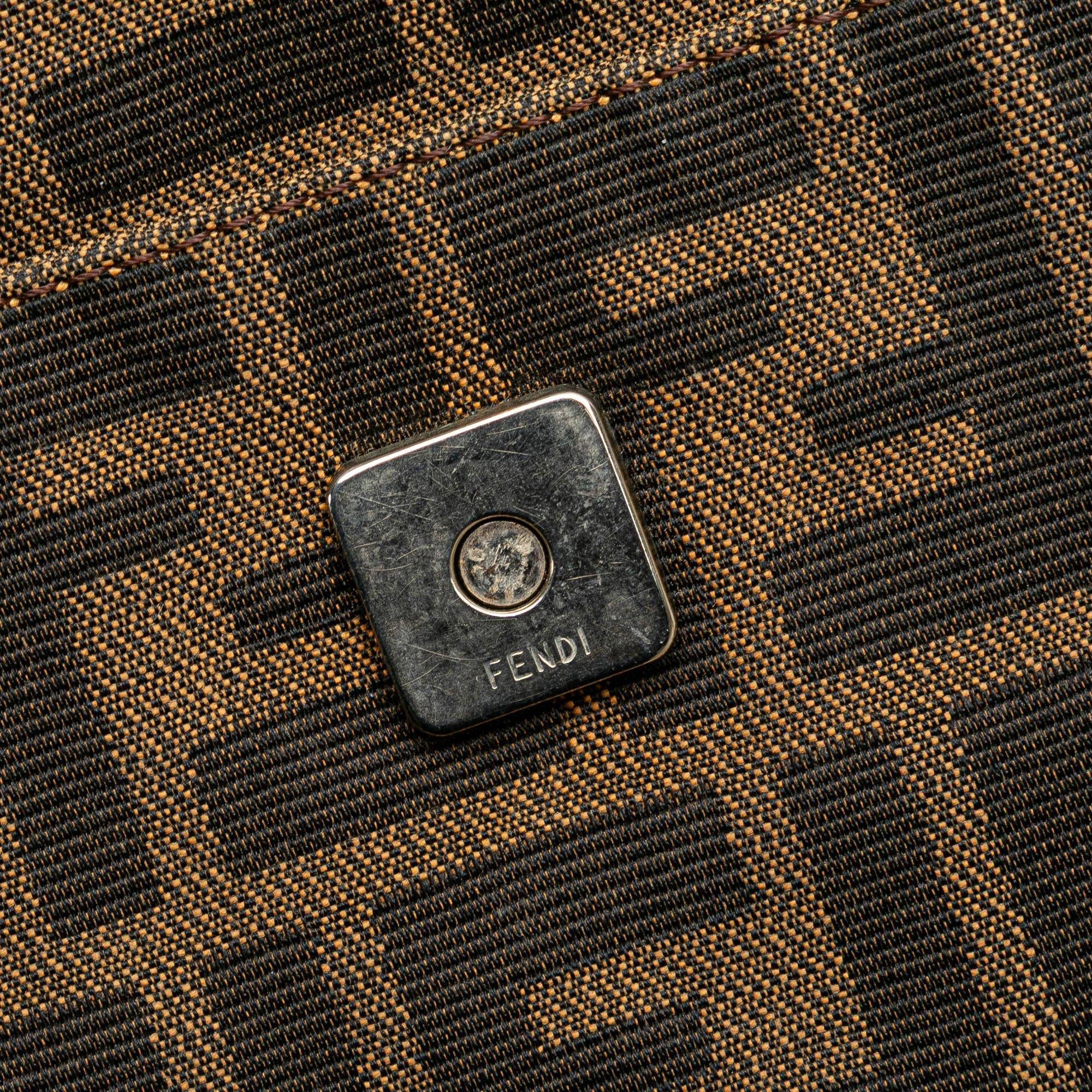 Fendi Zucca Canvas Shoulder Bag