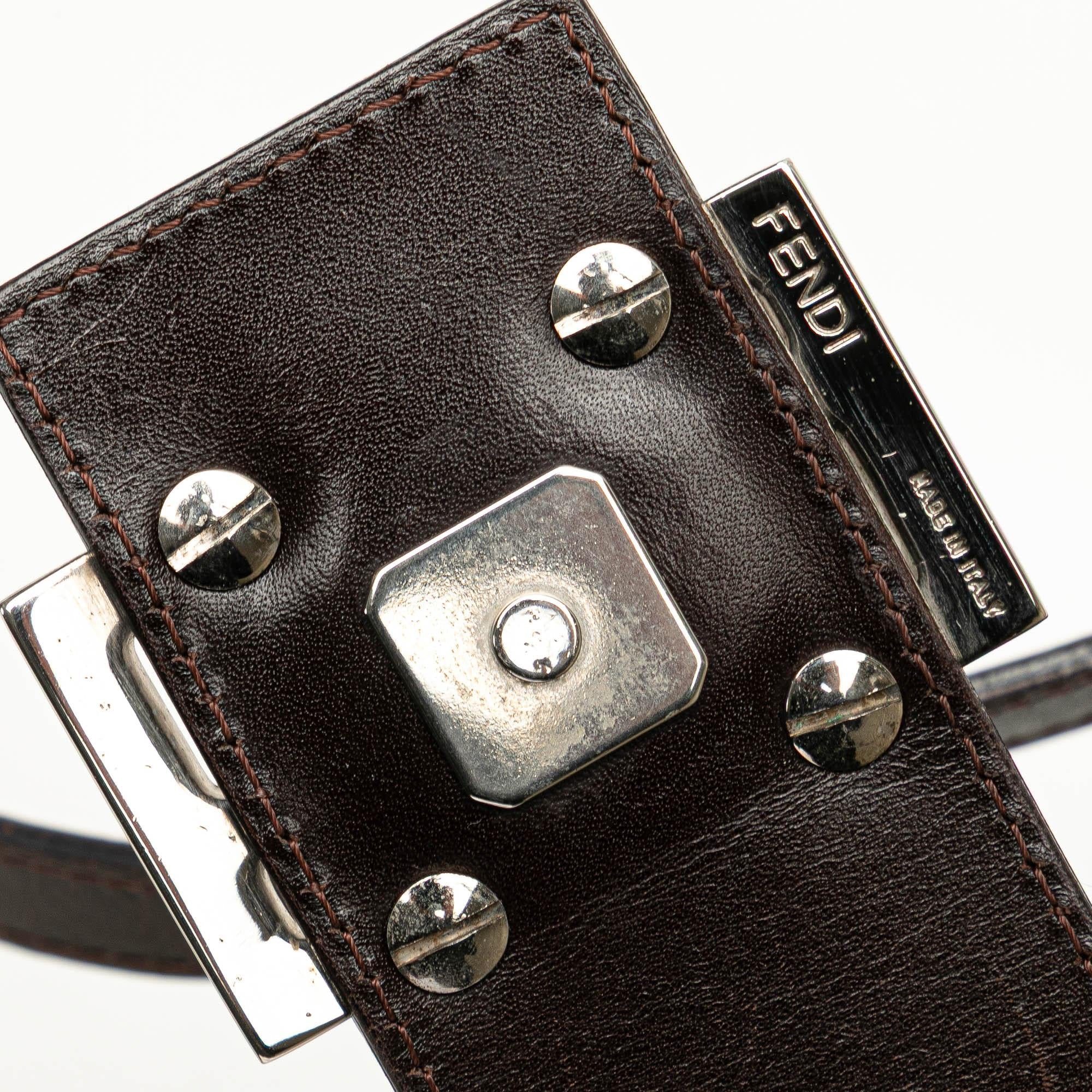 Fendi Zucca Canvas Shoulder Bag