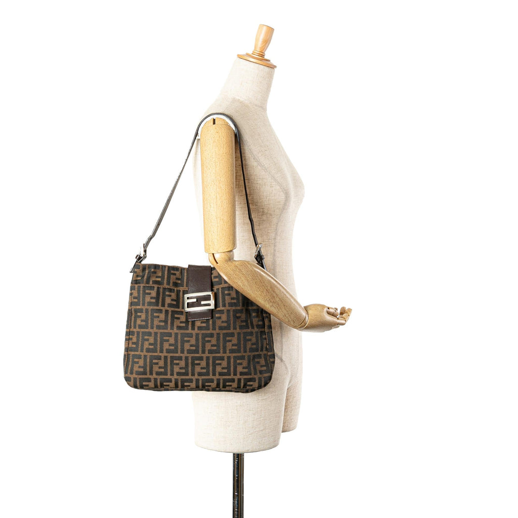 Fendi Zucca Canvas Shoulder Bag