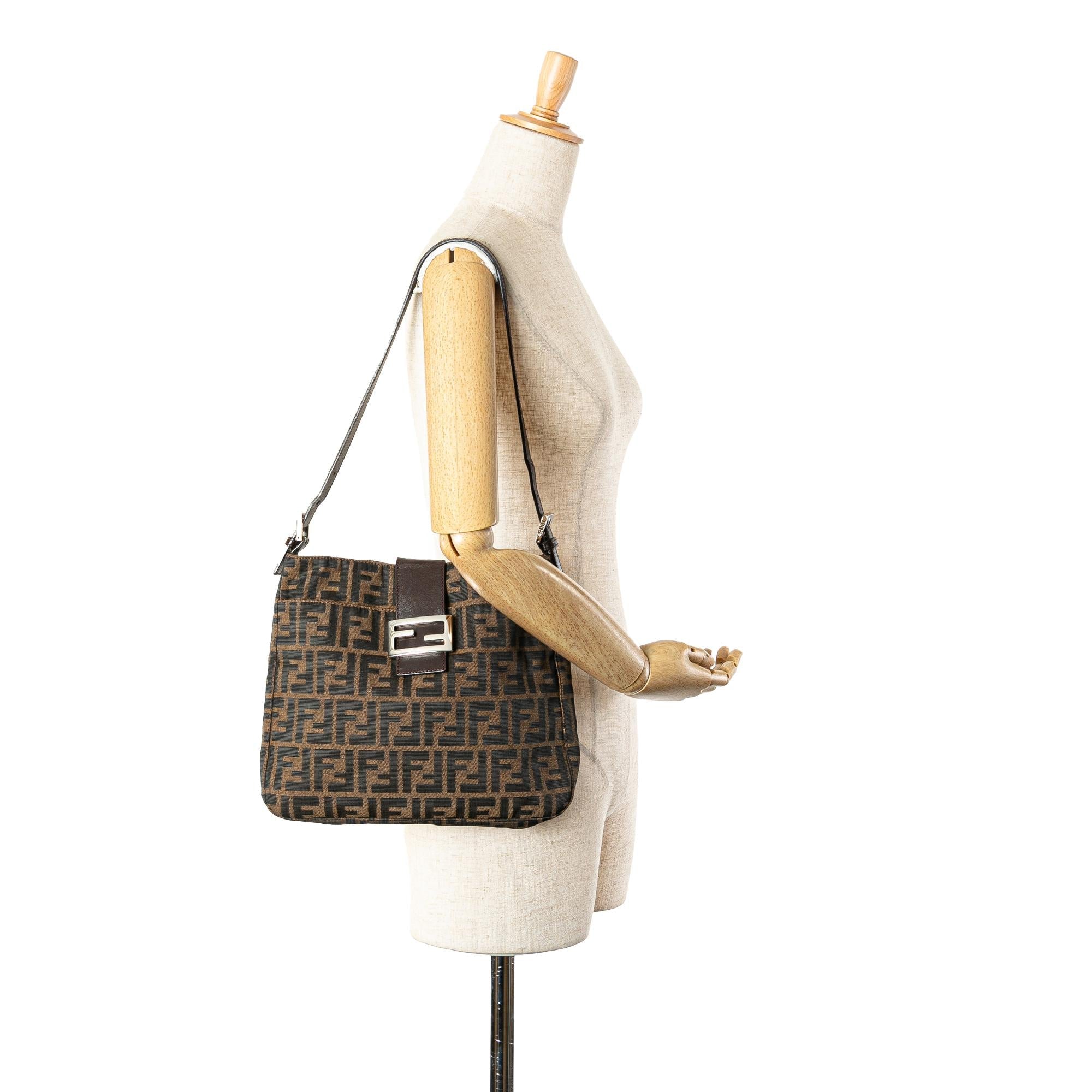 Fendi Zucca Canvas Shoulder Bag