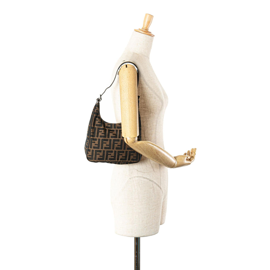 Fendi Zucca Canvas Shoulder Bag