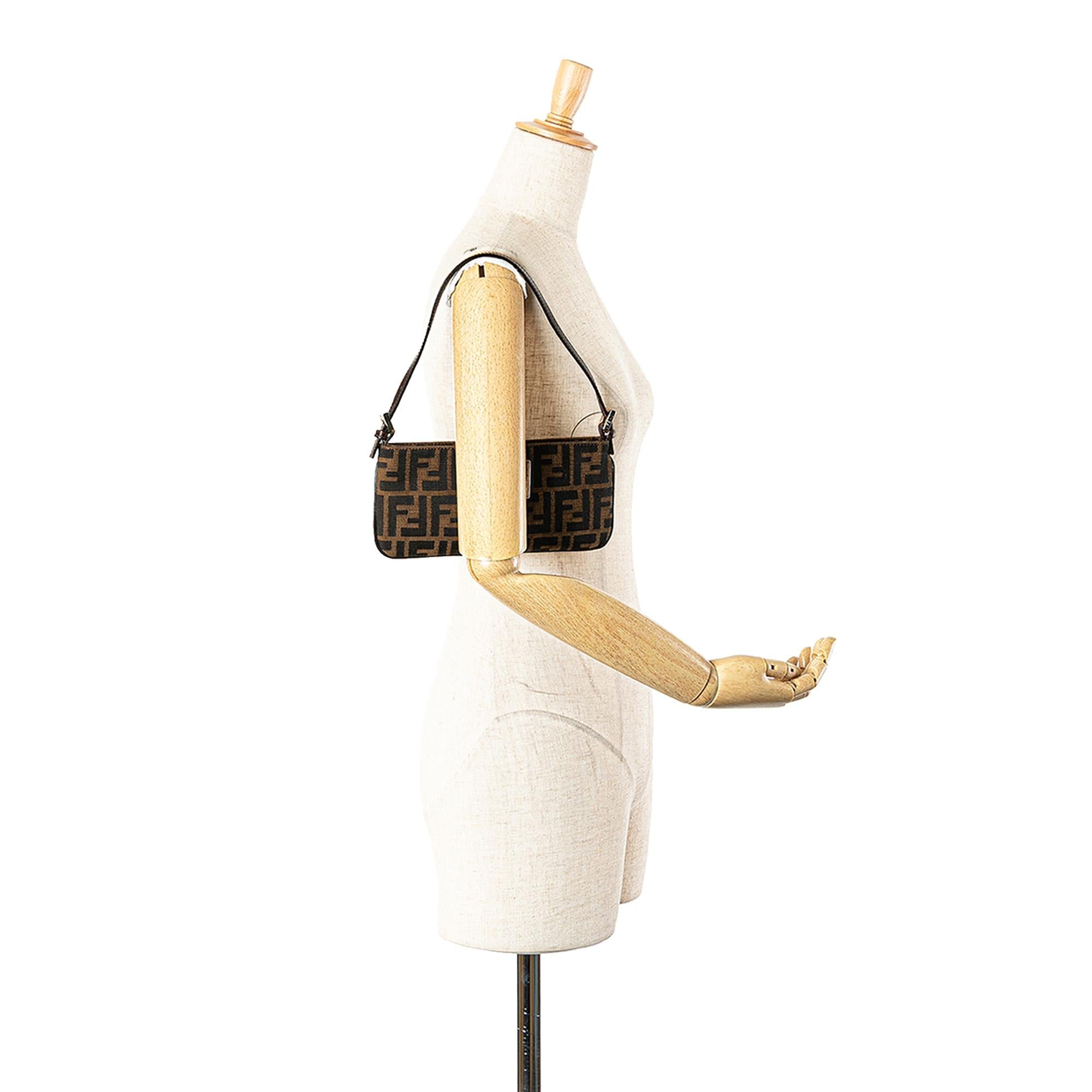 Fendi Zucca Canvas Shoulder Bag