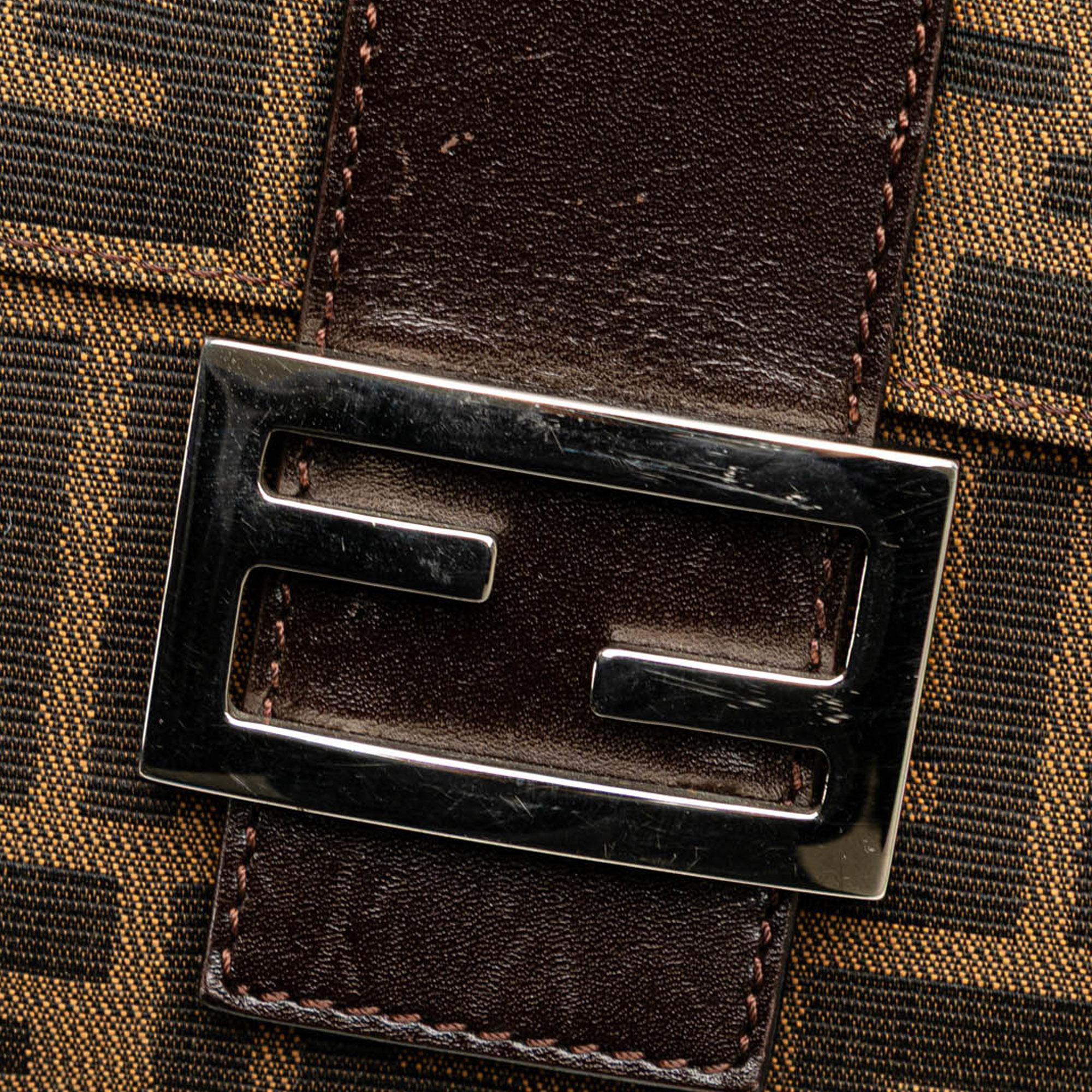 Fendi Zucca Canvas Shoulder Bag