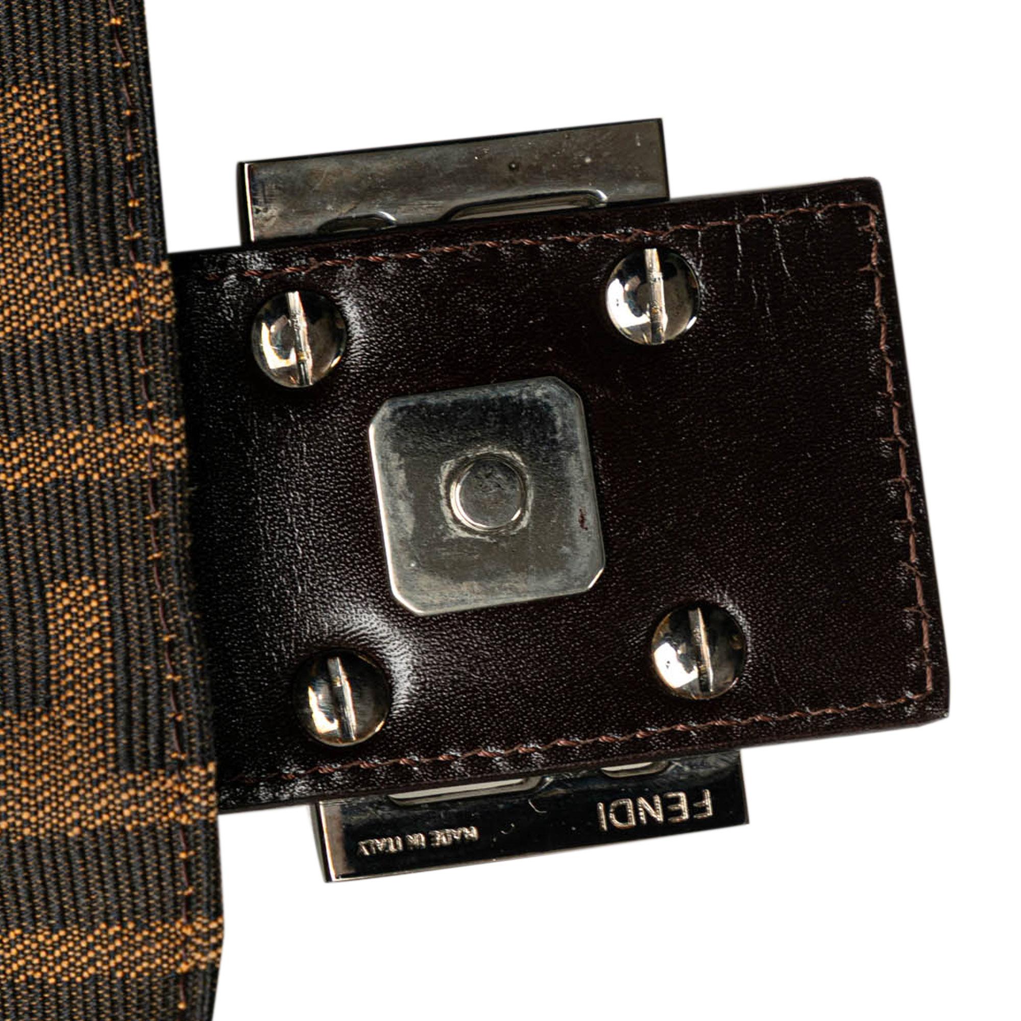 Fendi Zucca Canvas Shoulder Bag