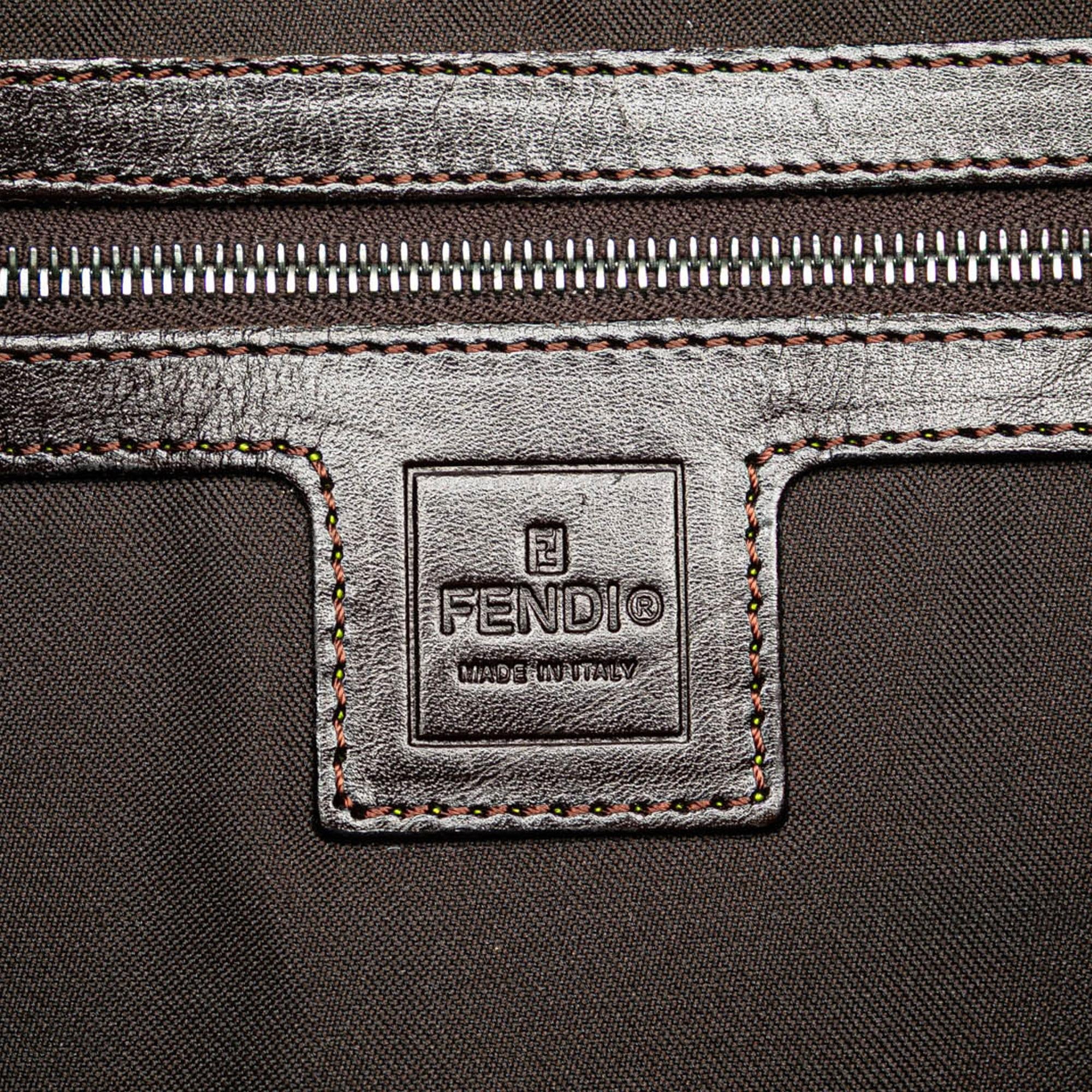 Fendi Zucca Canvas Shoulder Bag