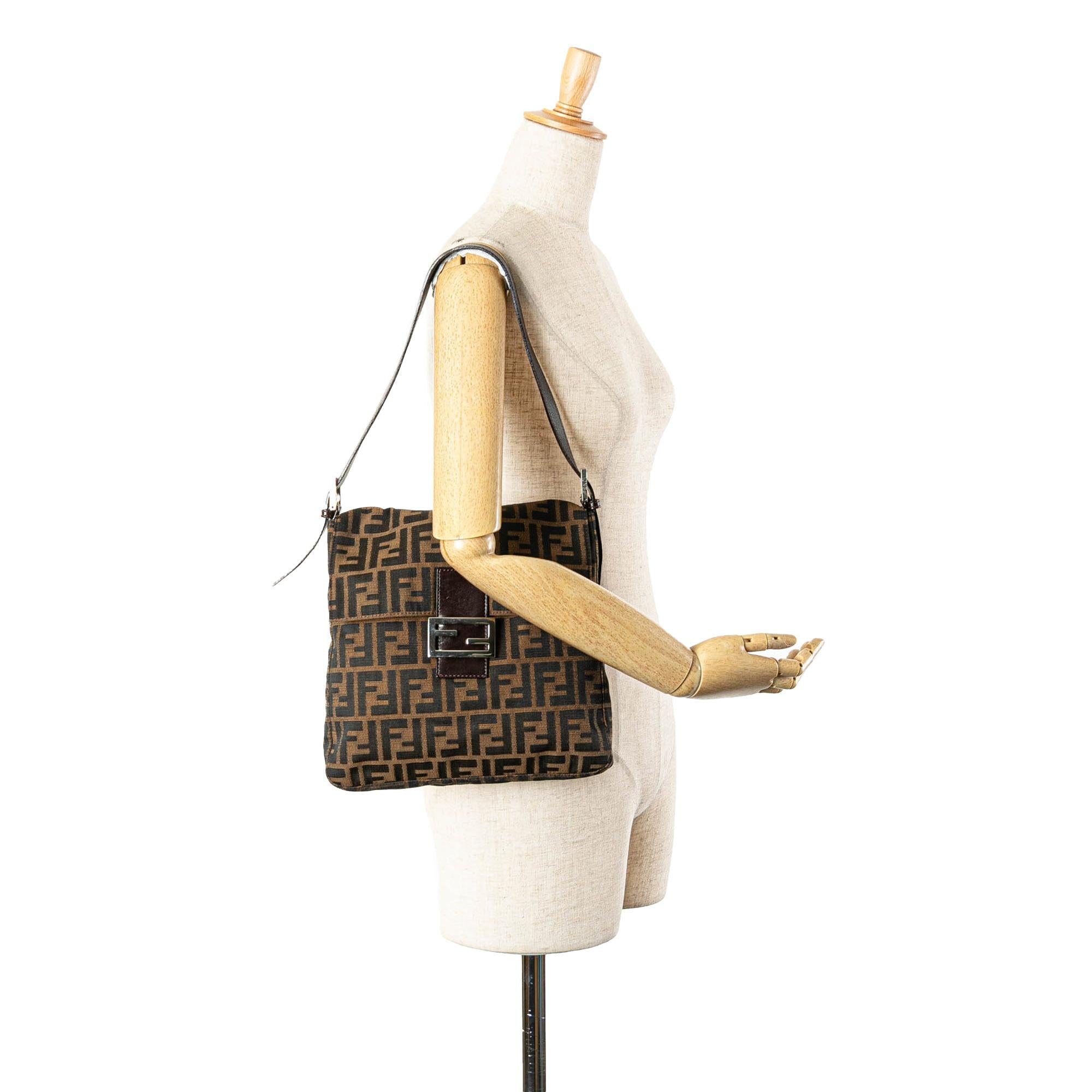 Fendi Zucca Canvas Shoulder Bag