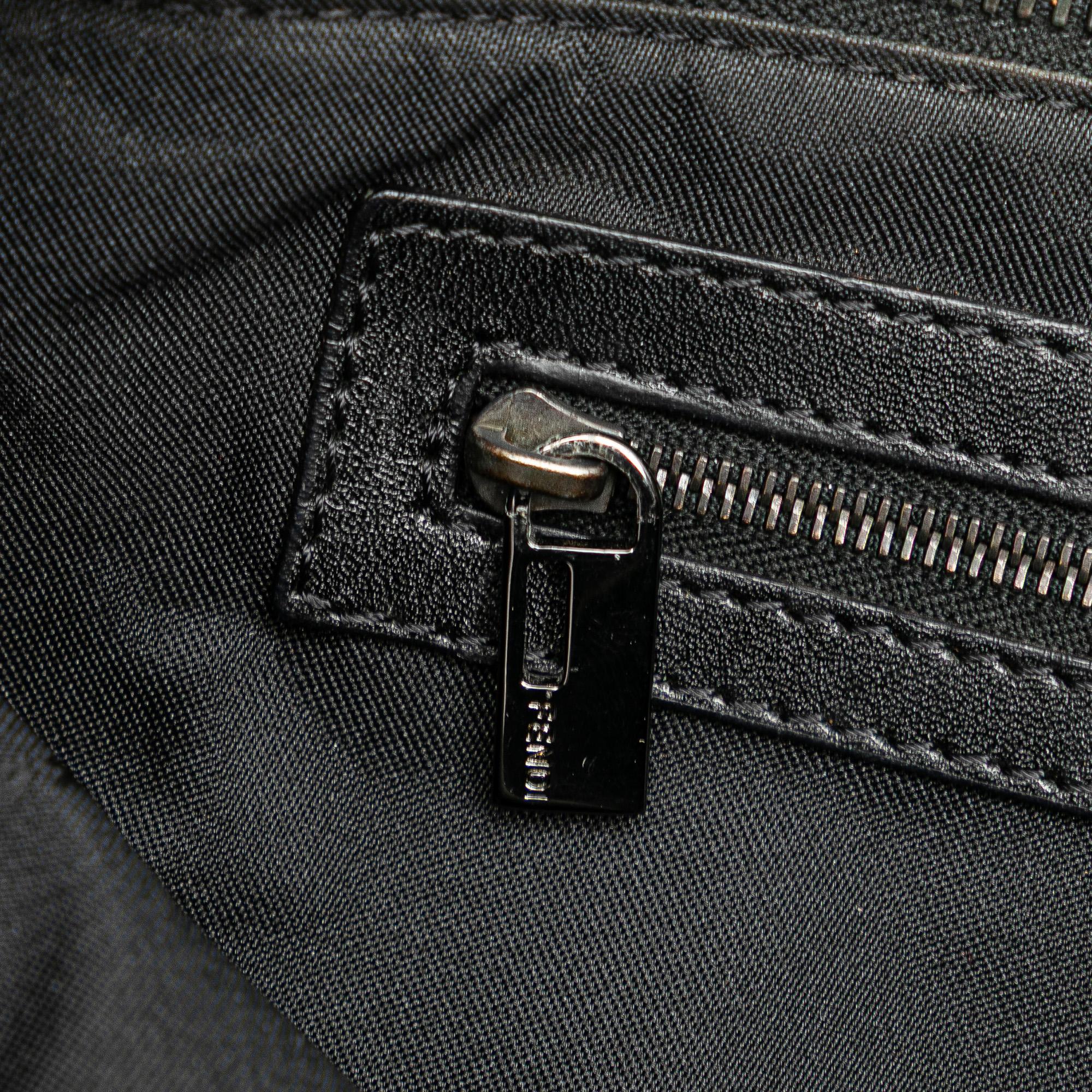 Fendi Zucca Canvas Shoulder Bag