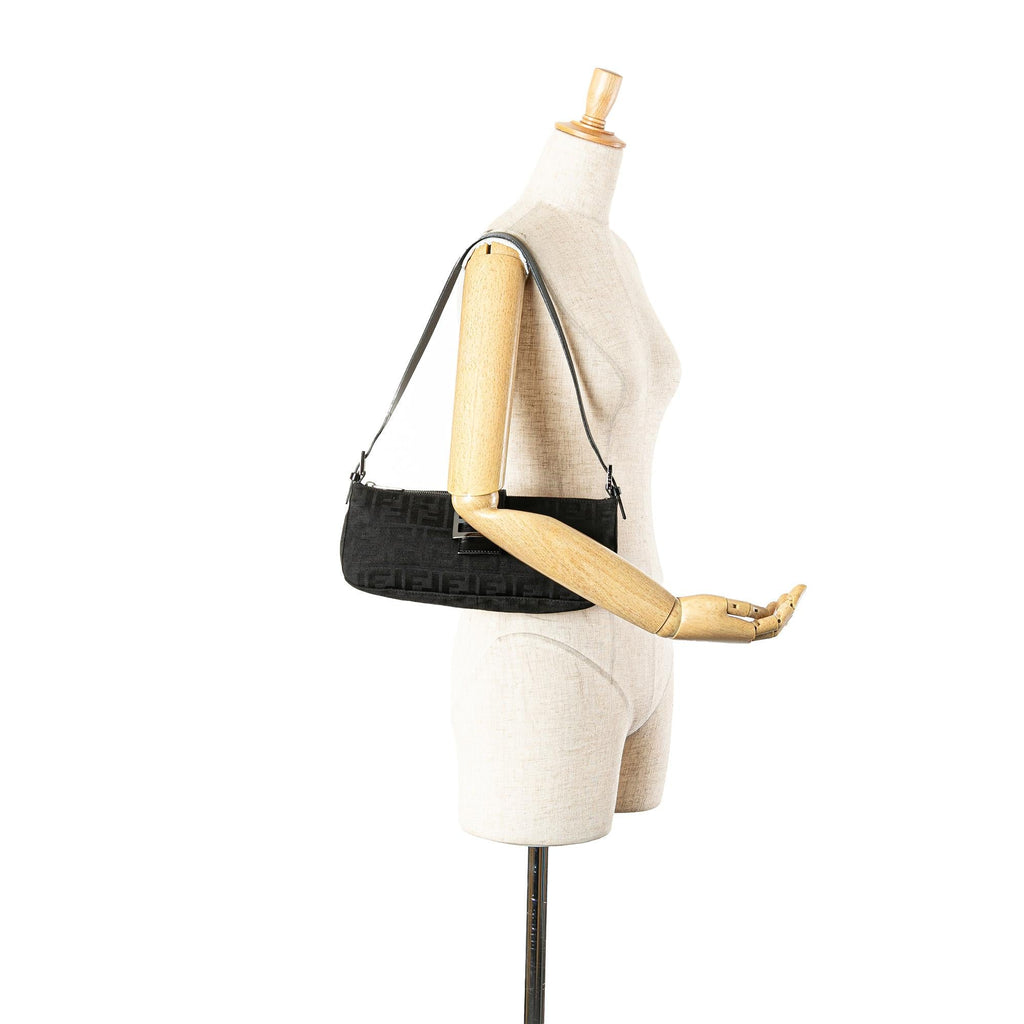 Fendi Zucca Canvas Shoulder Bag