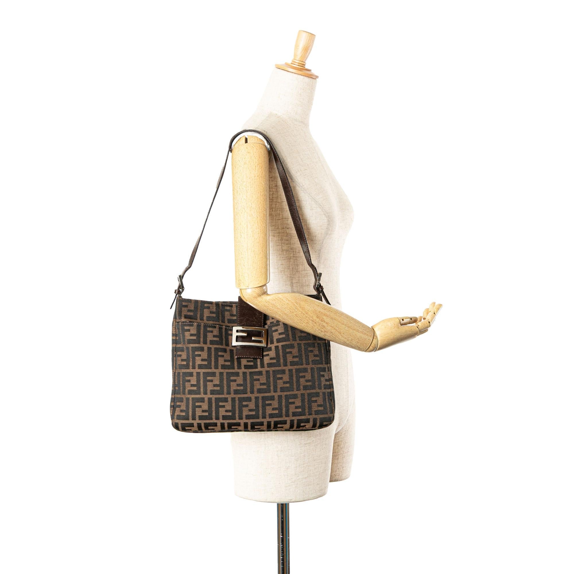 Fendi Zucca Canvas Shoulder Bag