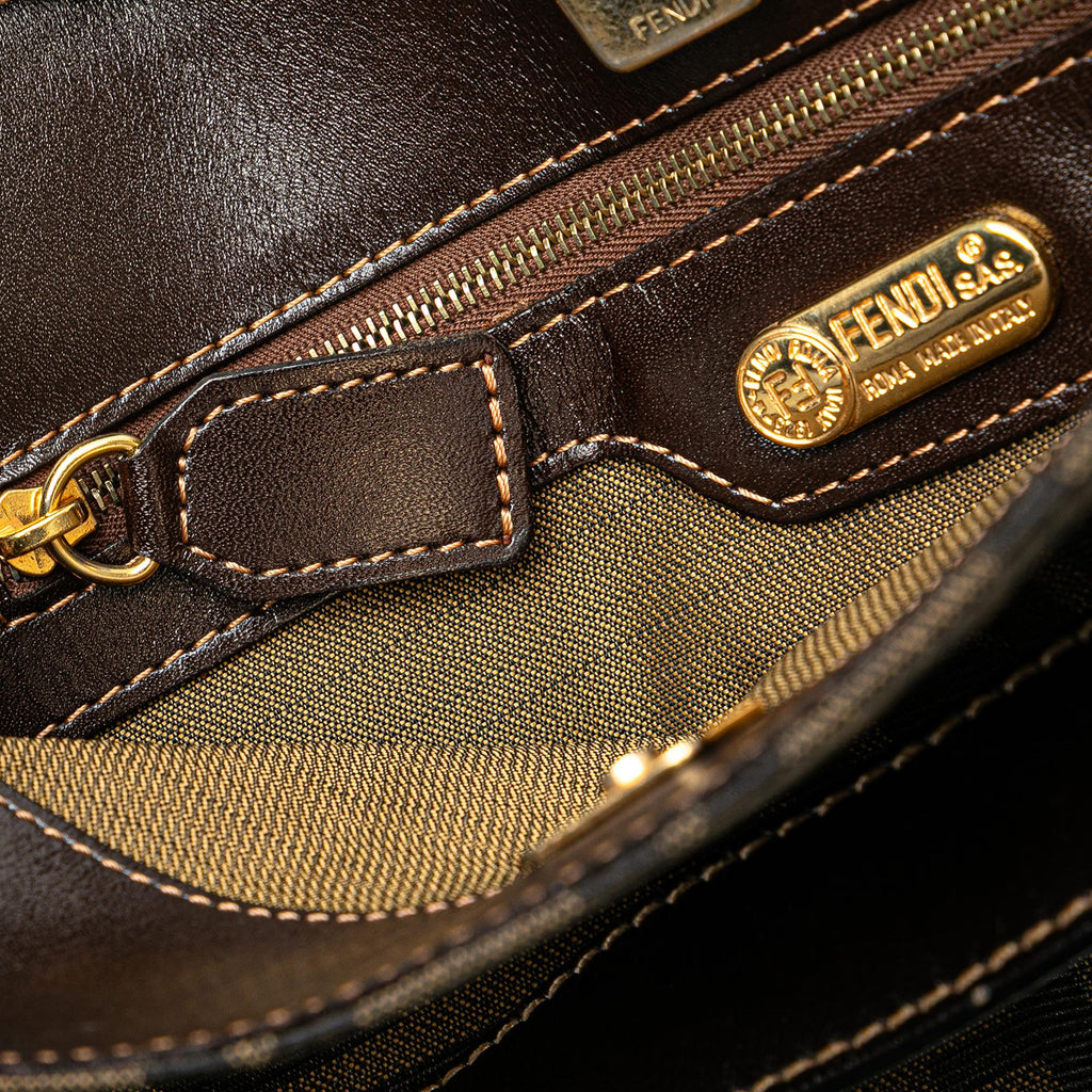 Fendi Zucca Canvas Shoulder Bag