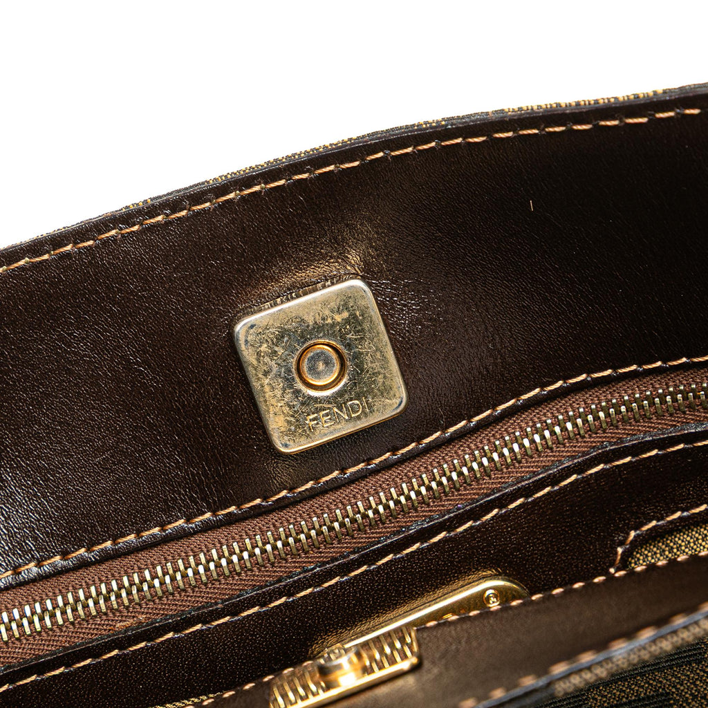 Fendi Zucca Canvas Shoulder Bag
