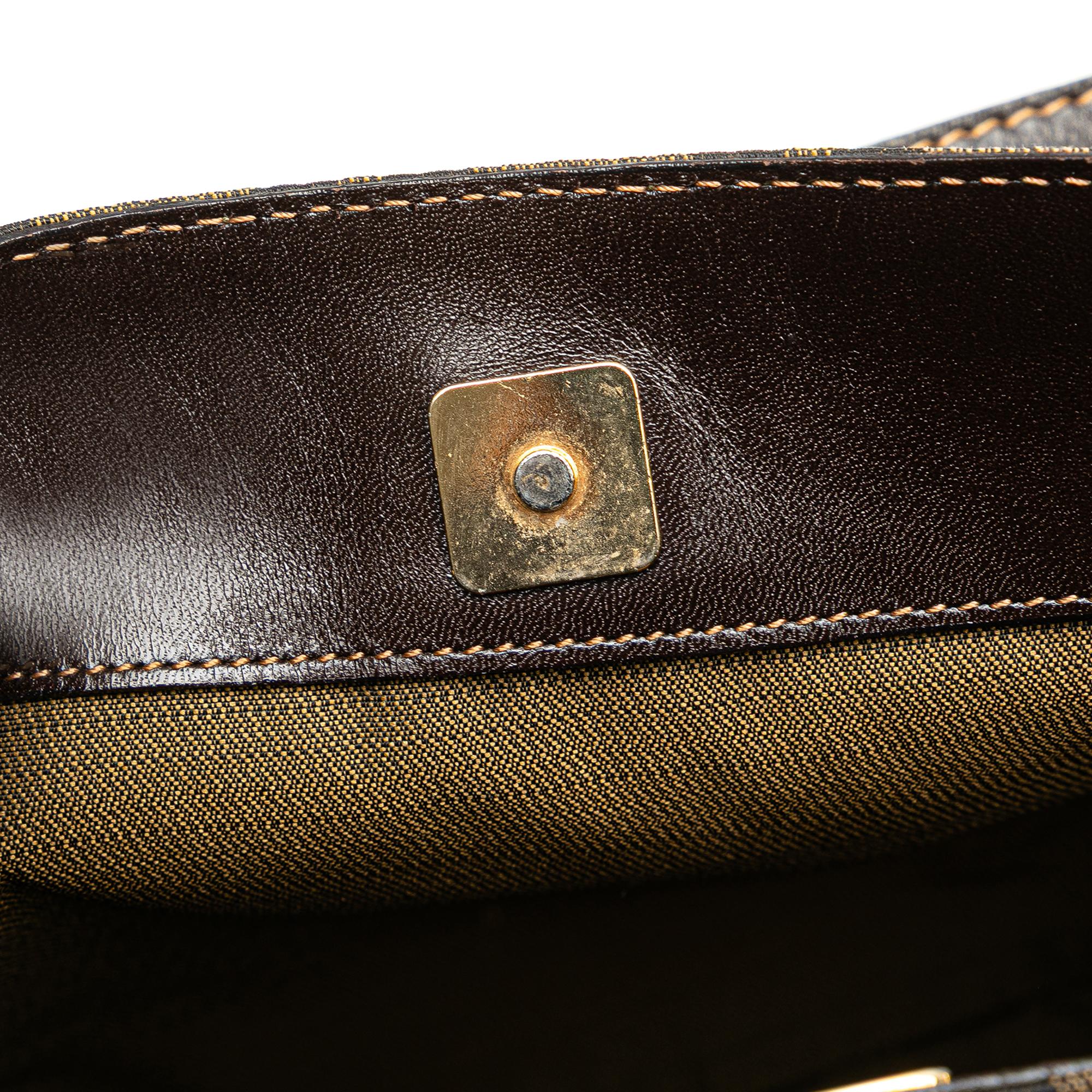 Fendi Zucca Canvas Shoulder Bag
