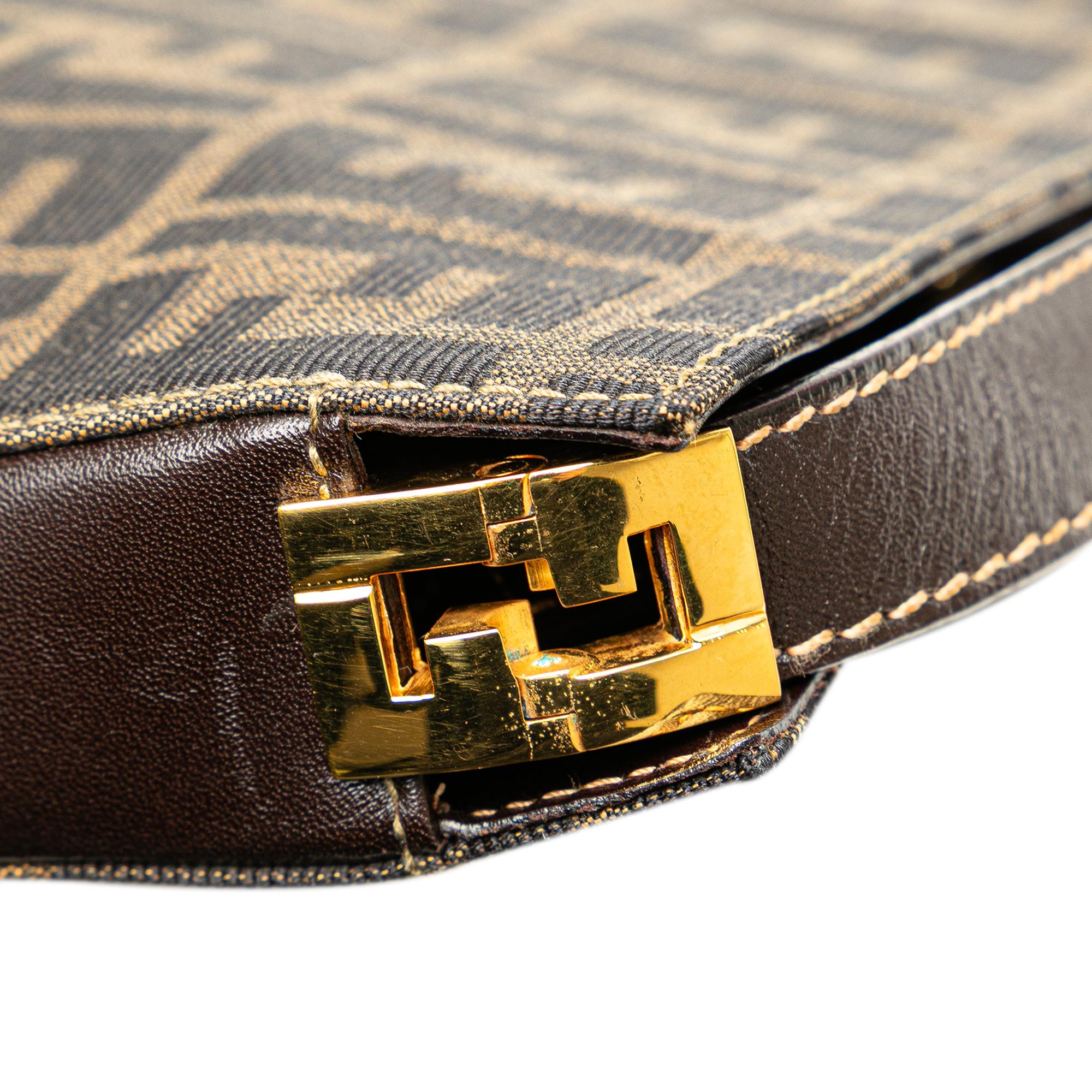 Fendi Zucca Canvas Shoulder Bag