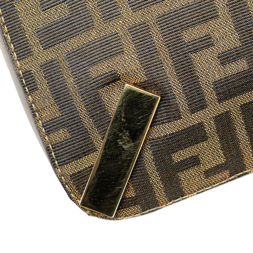 Fendi Zucca Canvas Shoulder Bag