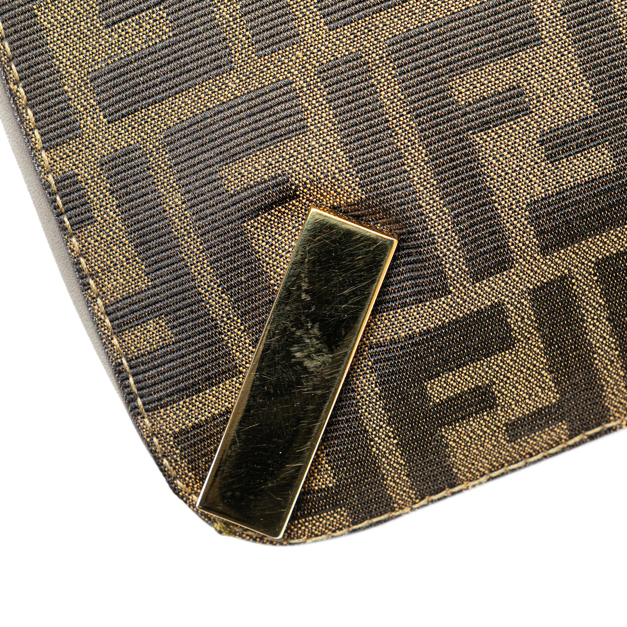 Fendi Zucca Canvas Shoulder Bag