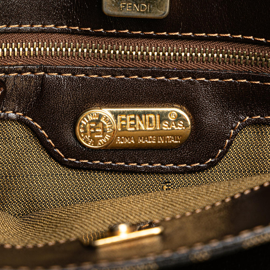 Fendi Zucca Canvas Shoulder Bag
