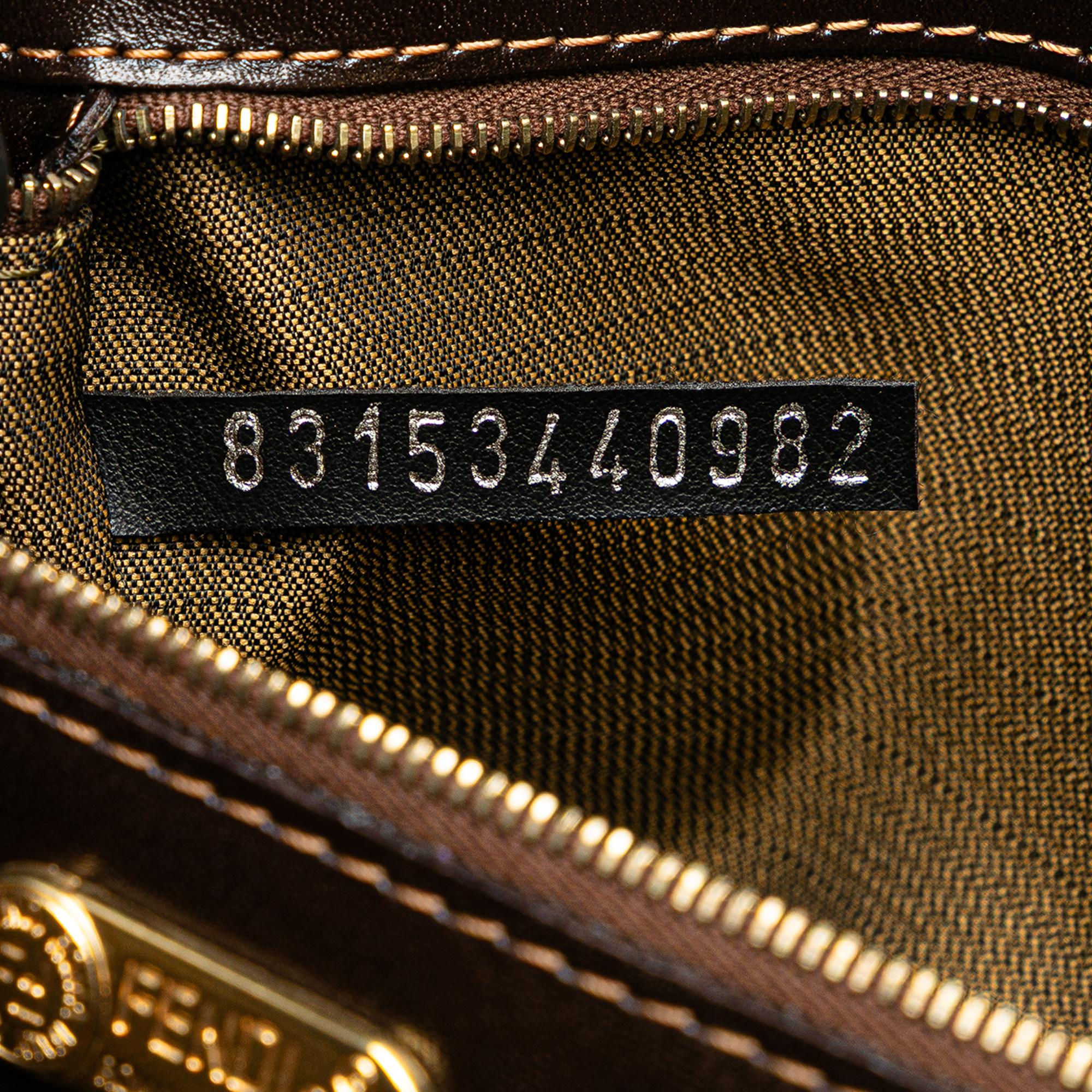Fendi Zucca Canvas Shoulder Bag