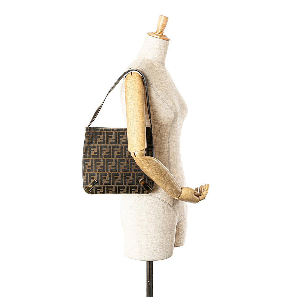 Fendi Zucca Canvas Shoulder Bag