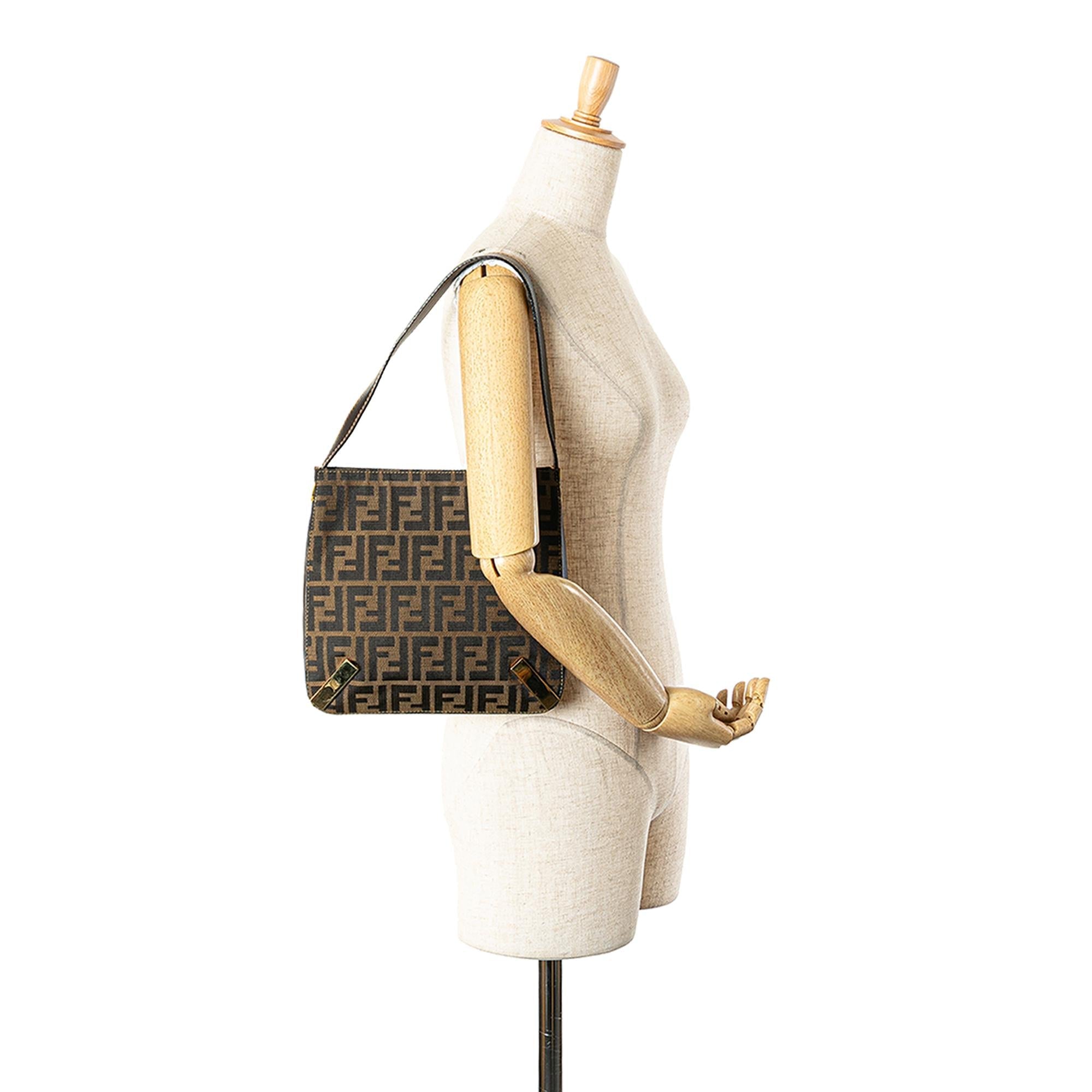 Fendi Zucca Canvas Shoulder Bag