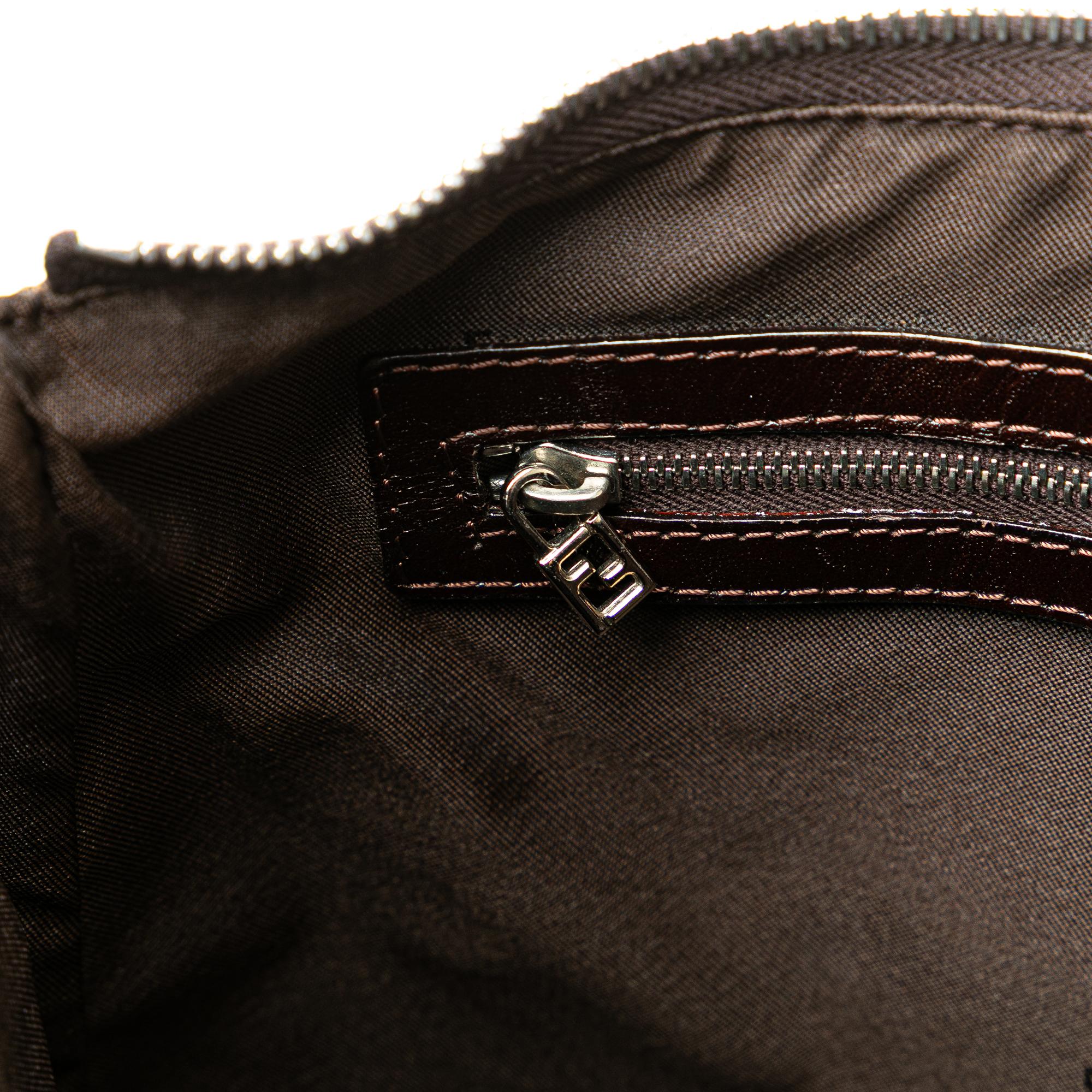 Fendi Zucca Canvas Shoulder Bag