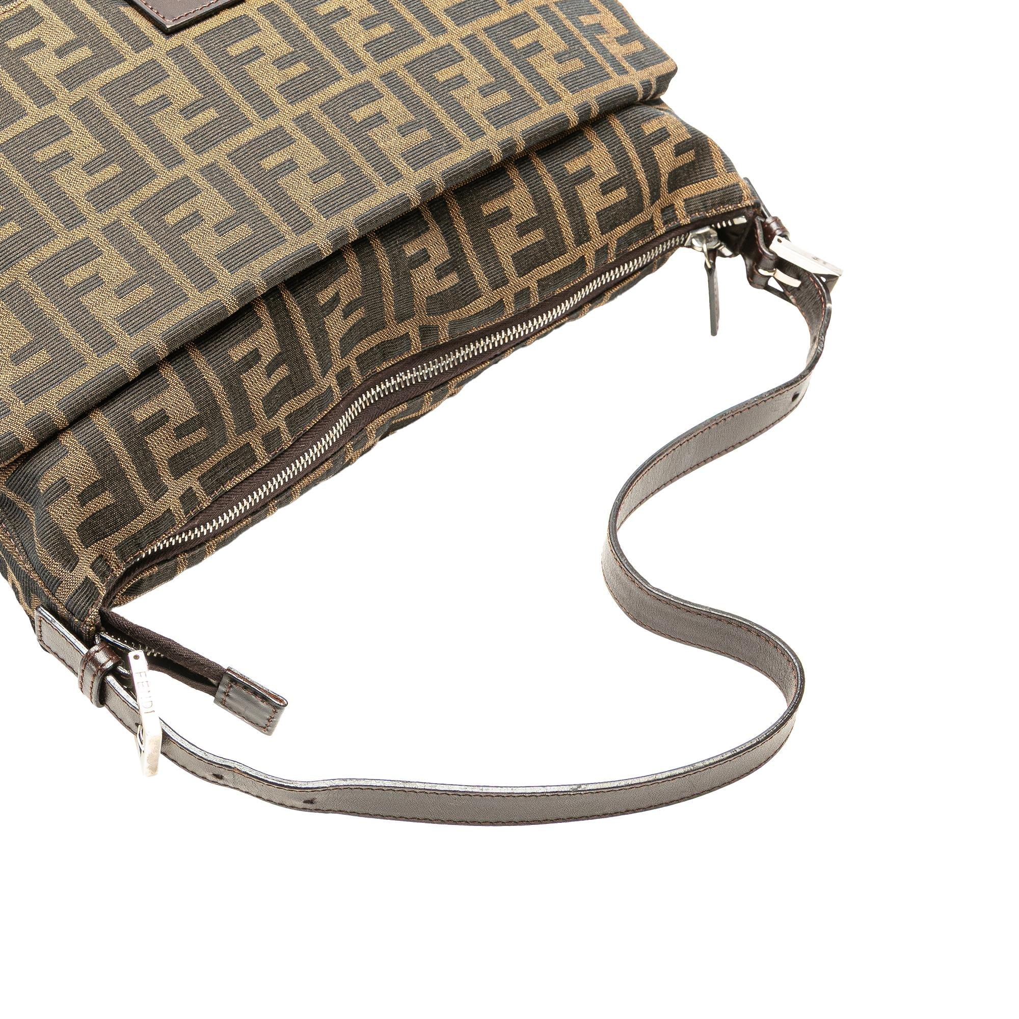 Fendi Zucca Canvas Shoulder Bag