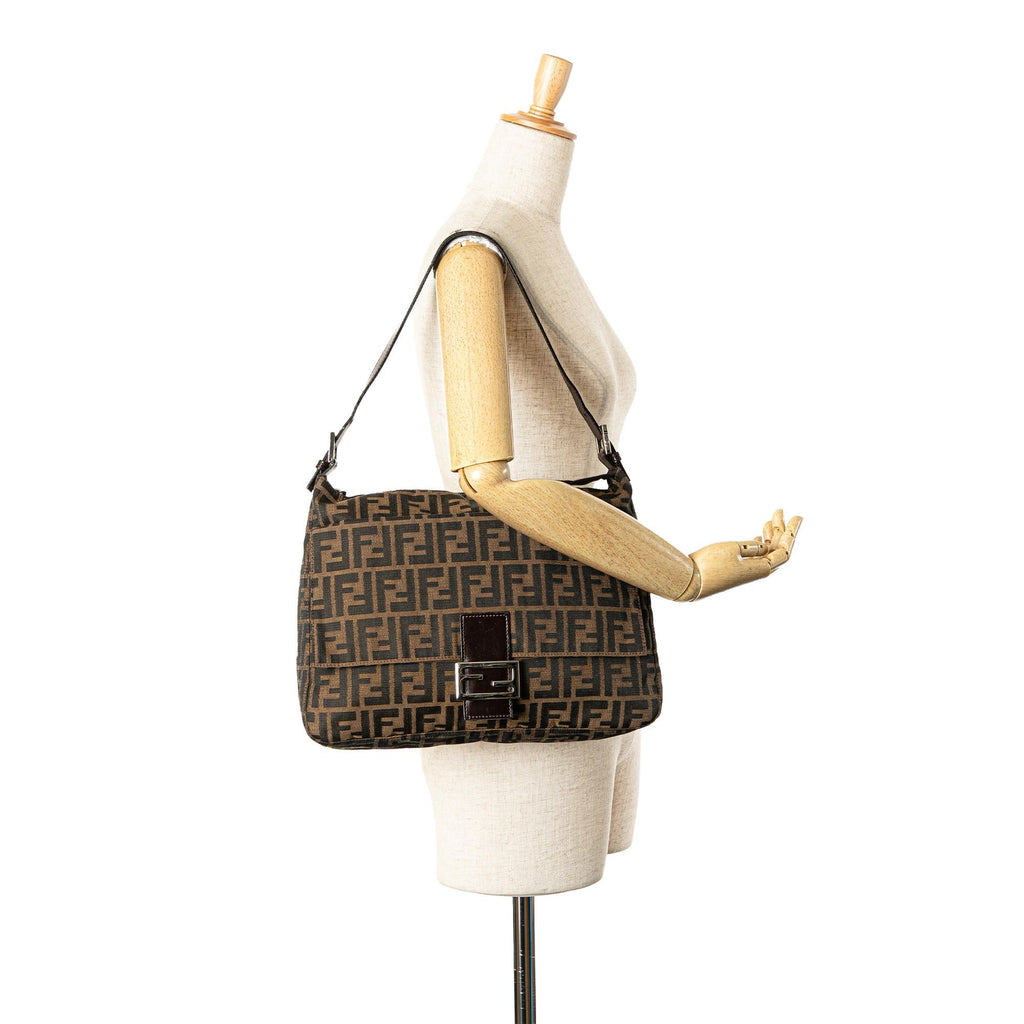 Fendi Zucca Canvas Shoulder Bag