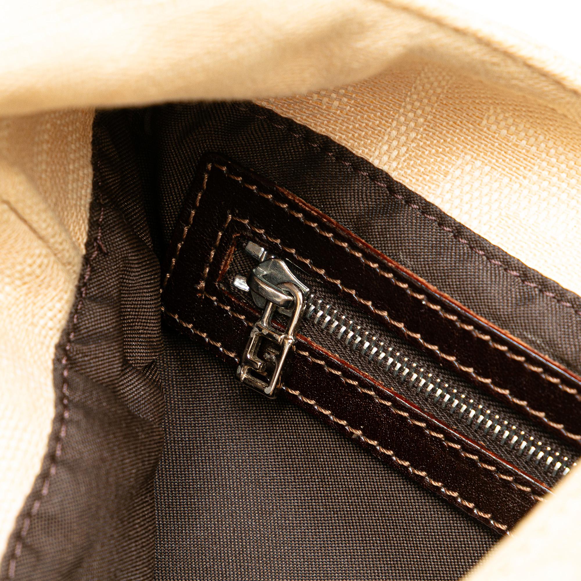 Fendi Zucca Canvas Shoulder Bag