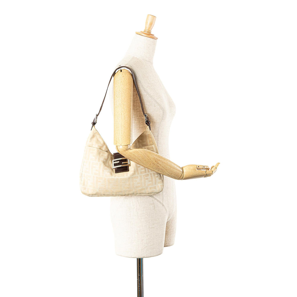 Fendi Zucca Canvas Shoulder Bag