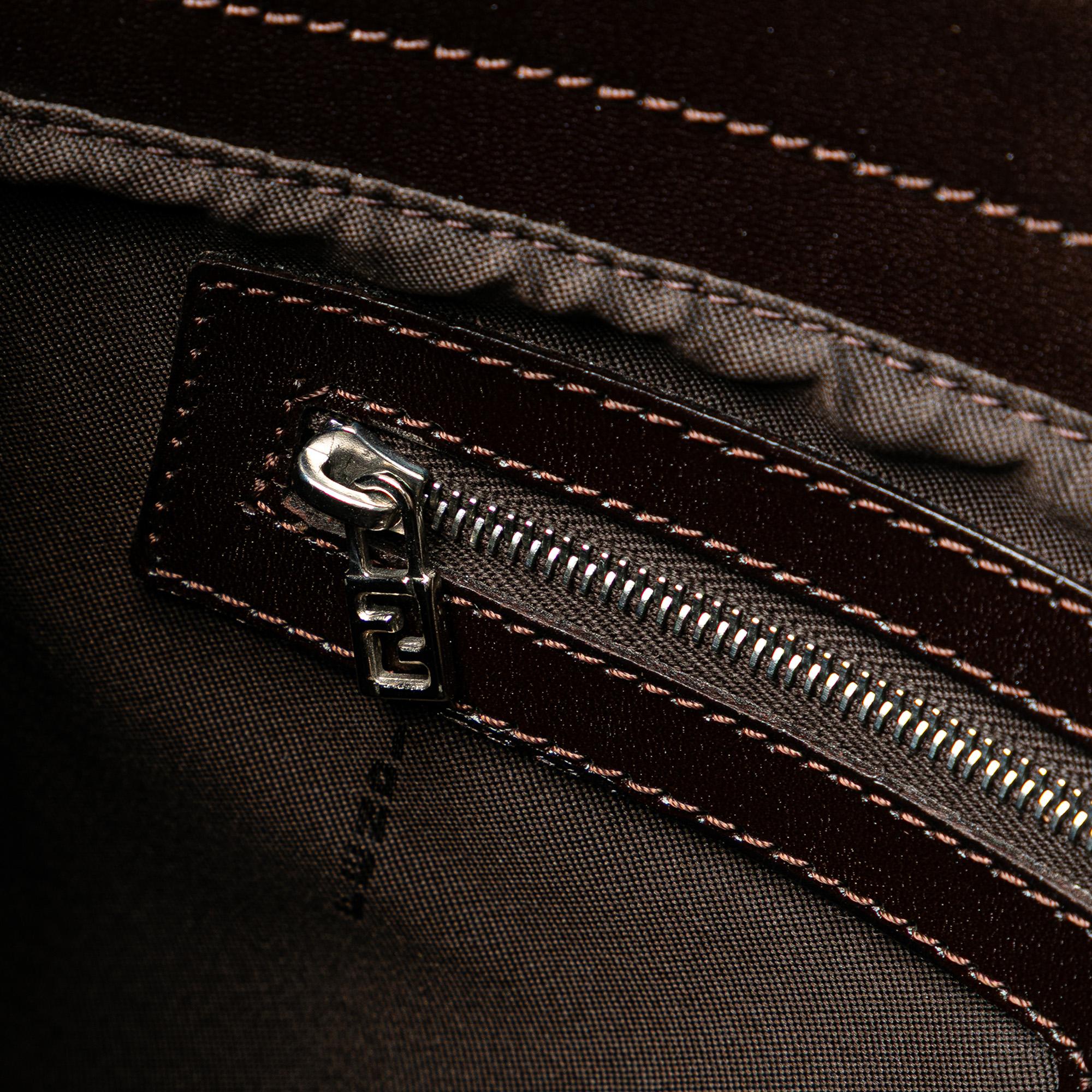 Fendi Zucca Canvas Shoulder Bag