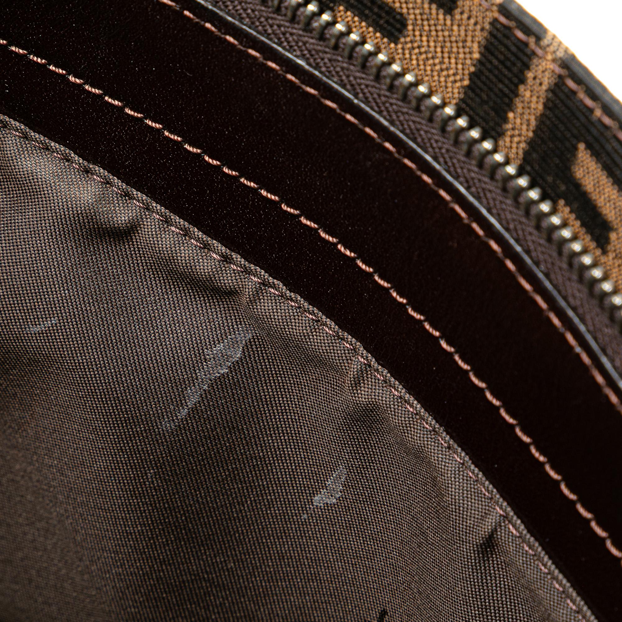 Fendi Zucca Canvas Shoulder Bag