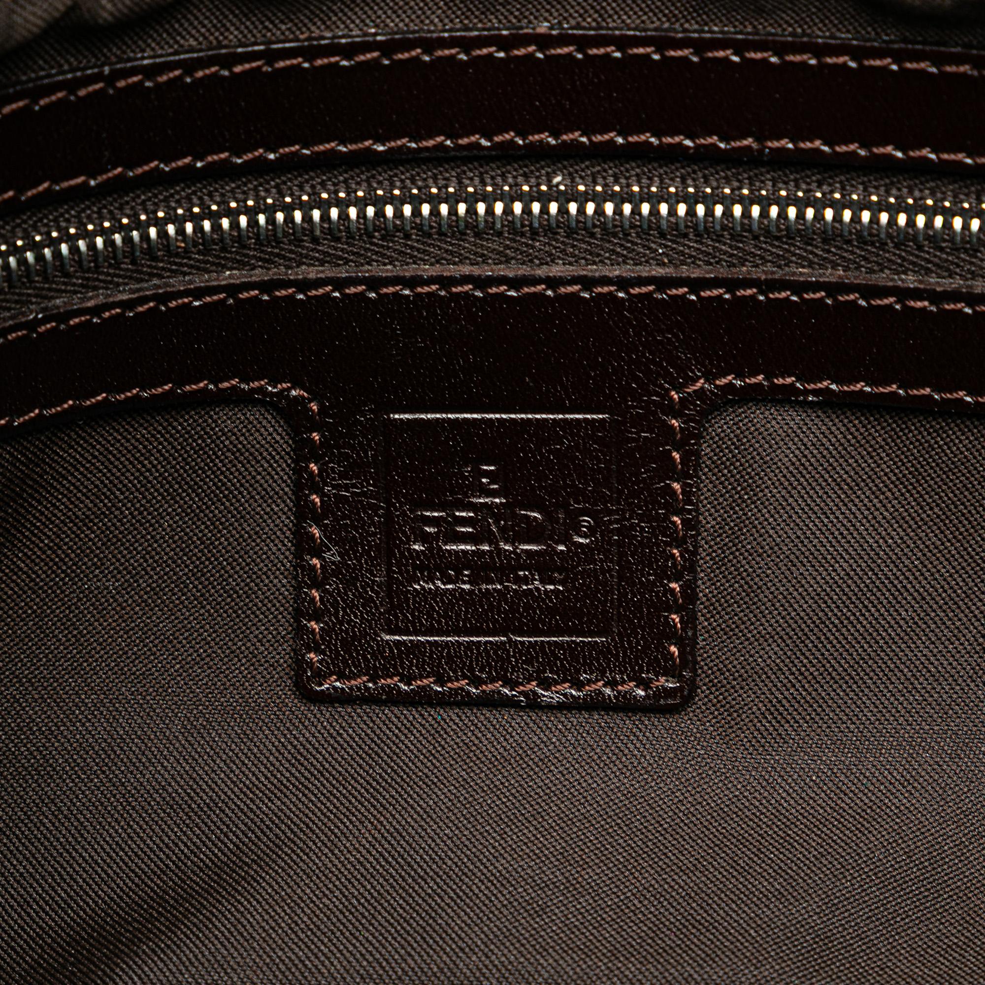 Fendi Zucca Canvas Shoulder Bag