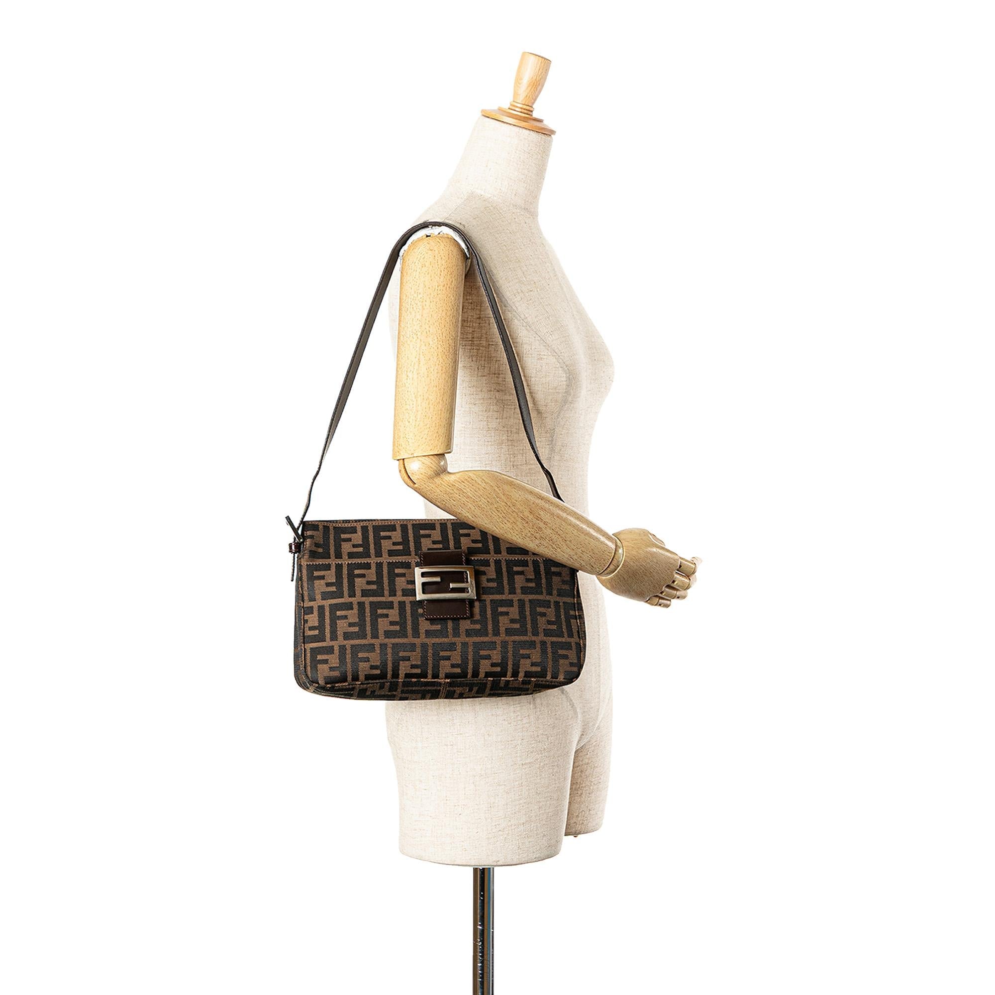 Fendi Zucca Canvas Shoulder Bag