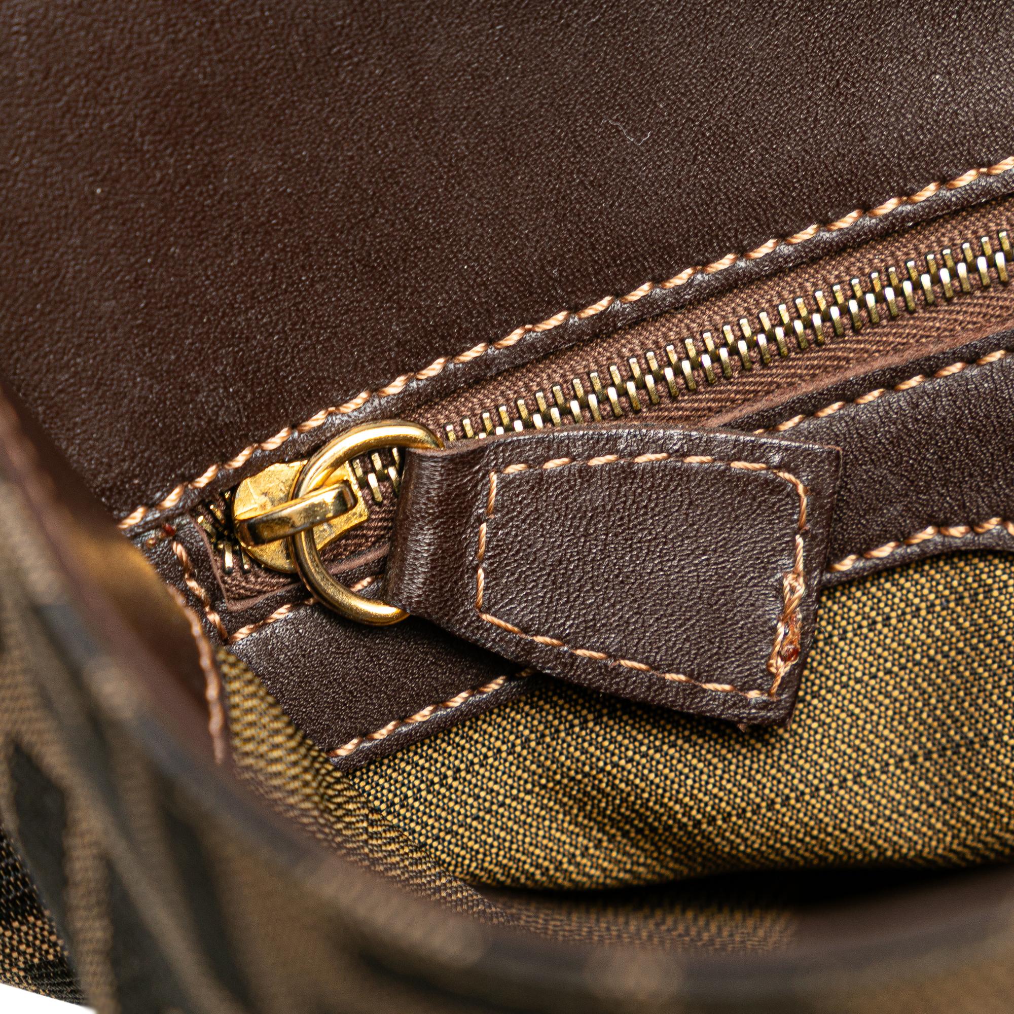 Fendi Zucca Canvas Shoulder Bag
