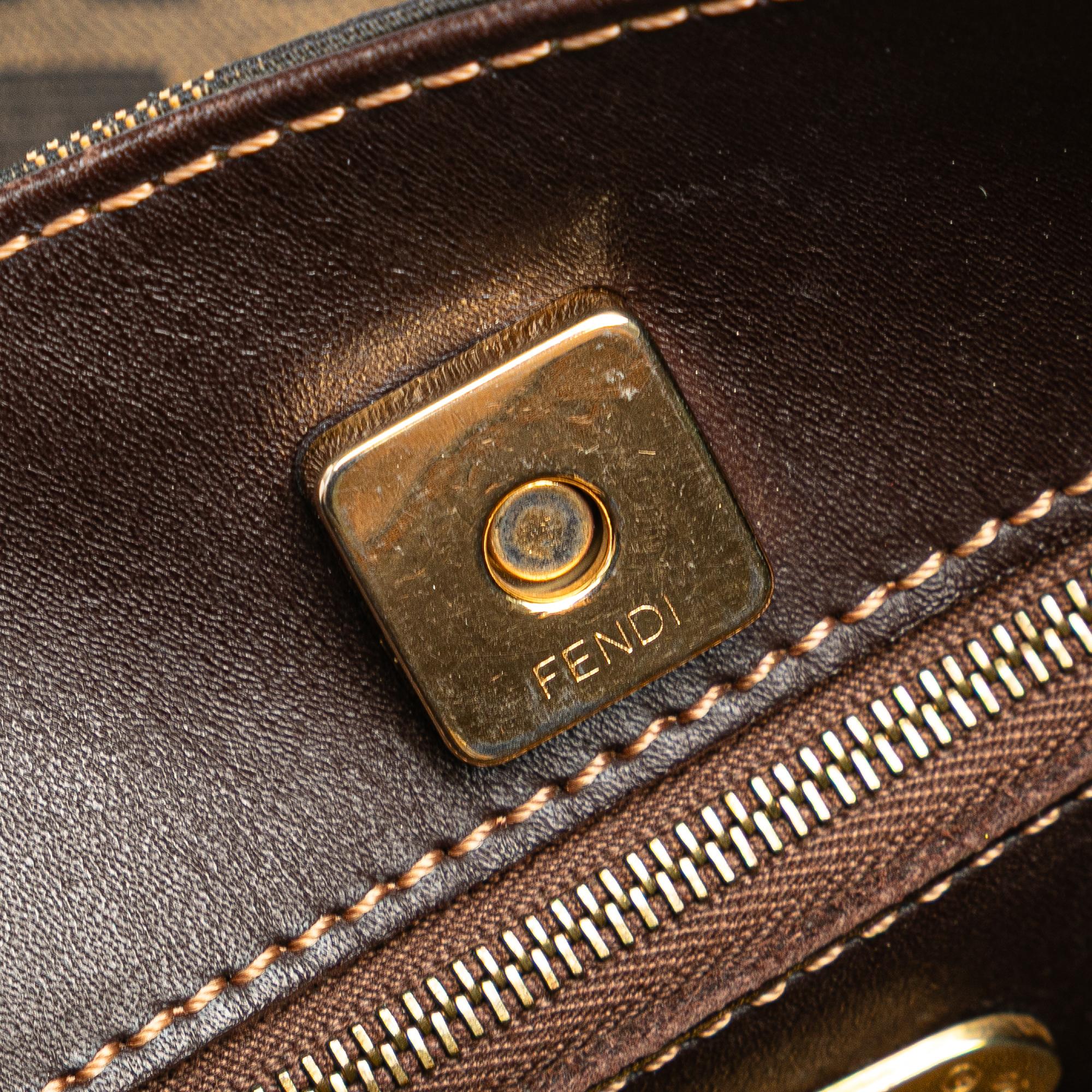 Fendi Zucca Canvas Shoulder Bag
