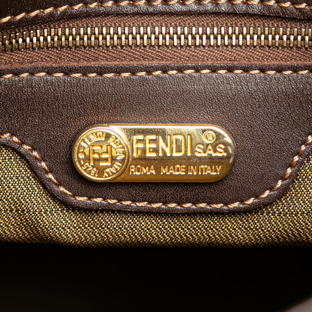 Fendi Zucca Canvas Shoulder Bag