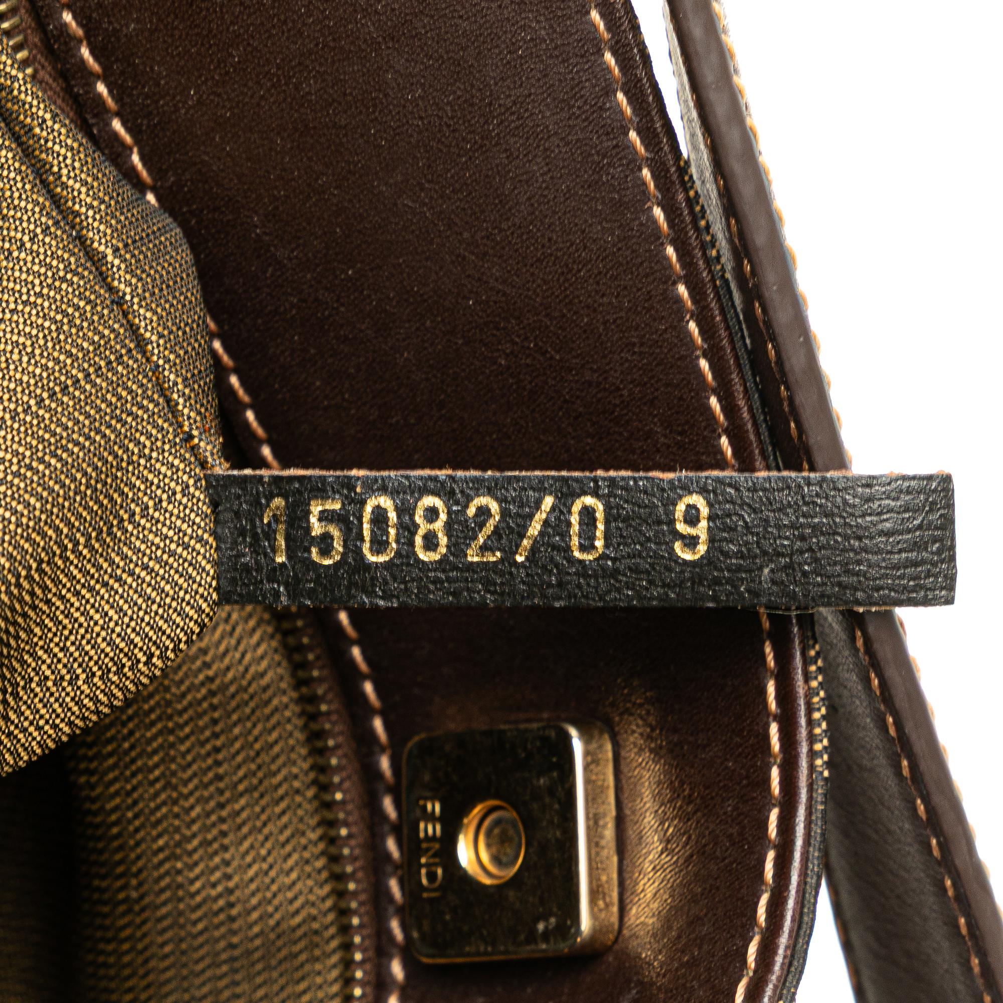 Fendi Zucca Canvas Shoulder Bag