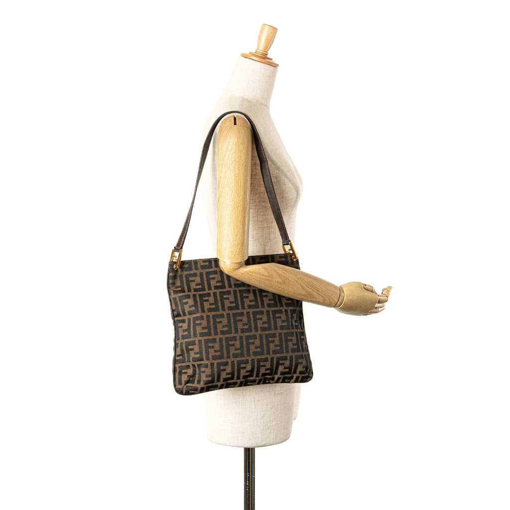 Fendi Zucca Canvas Shoulder Bag