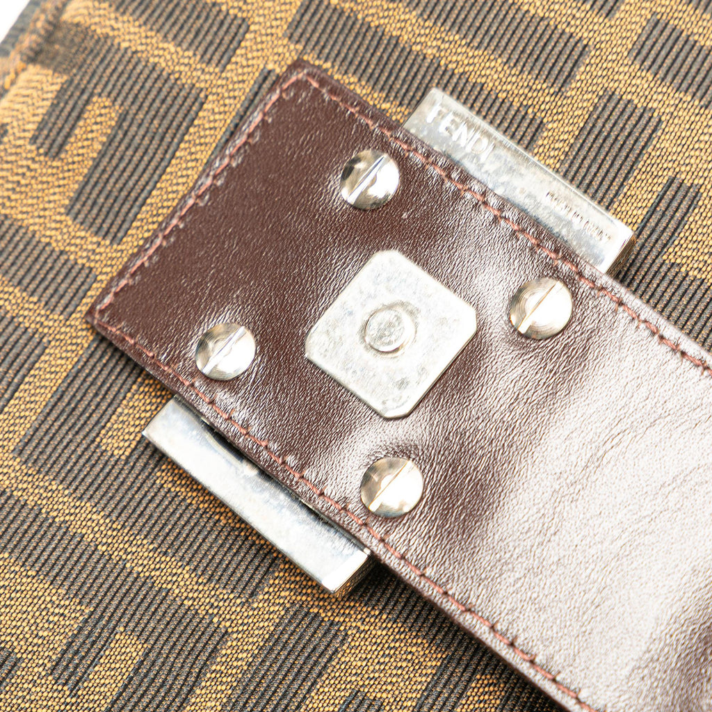 Fendi Zucca Canvas Shoulder Bag