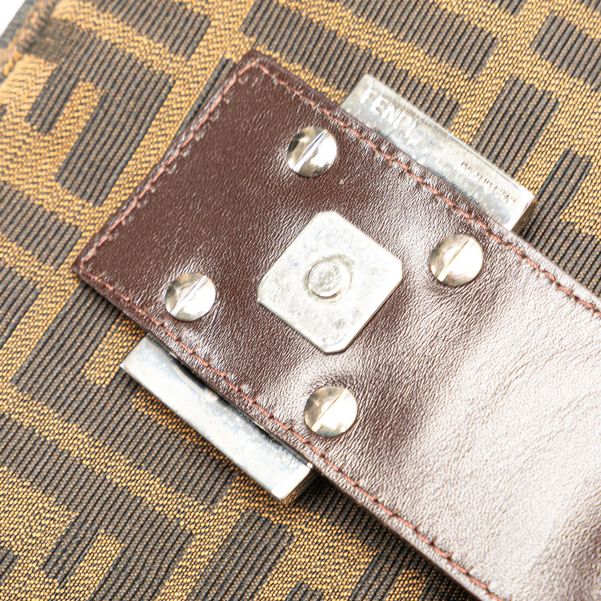 Fendi Zucca Canvas Shoulder Bag