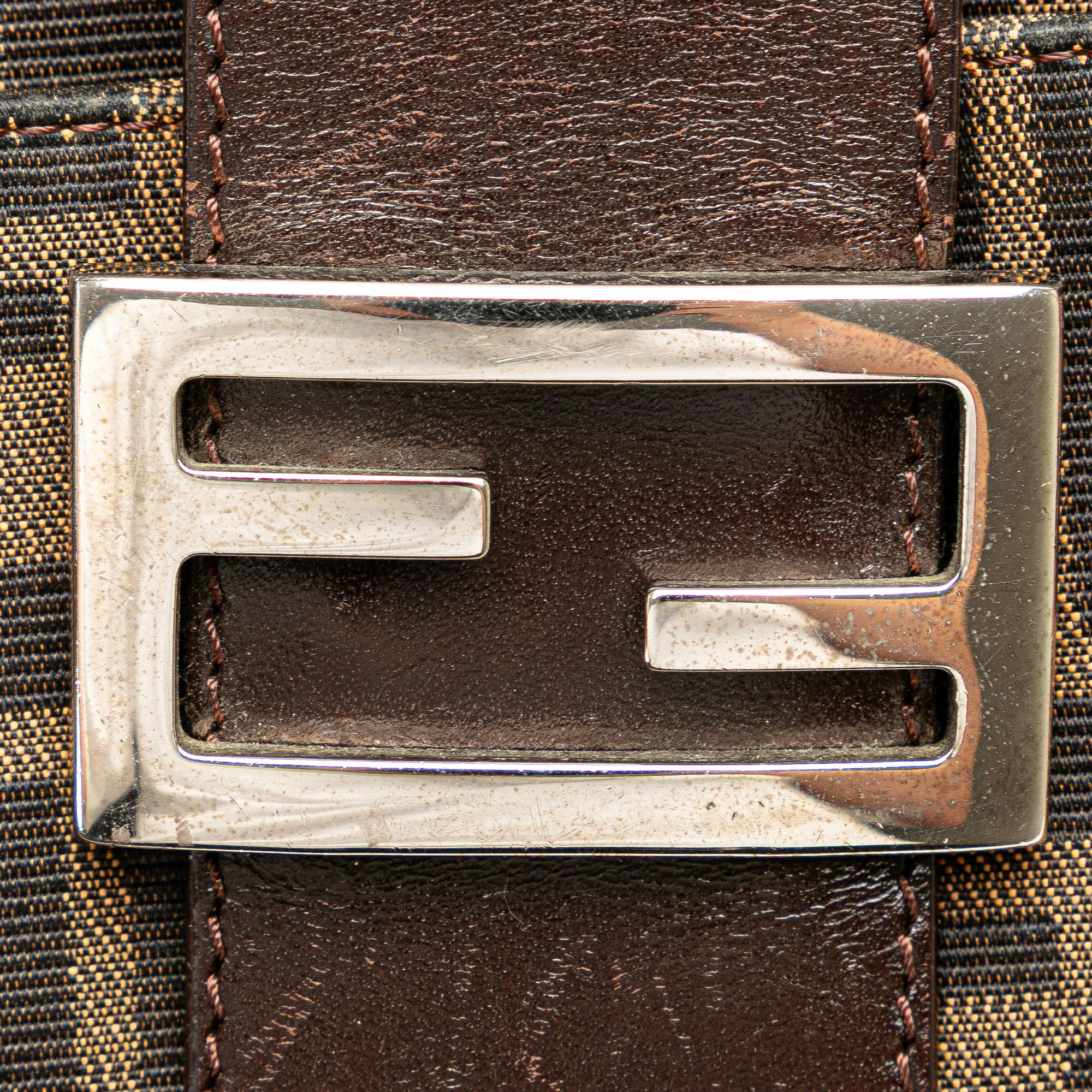 Fendi Zucca Canvas Shoulder Bag