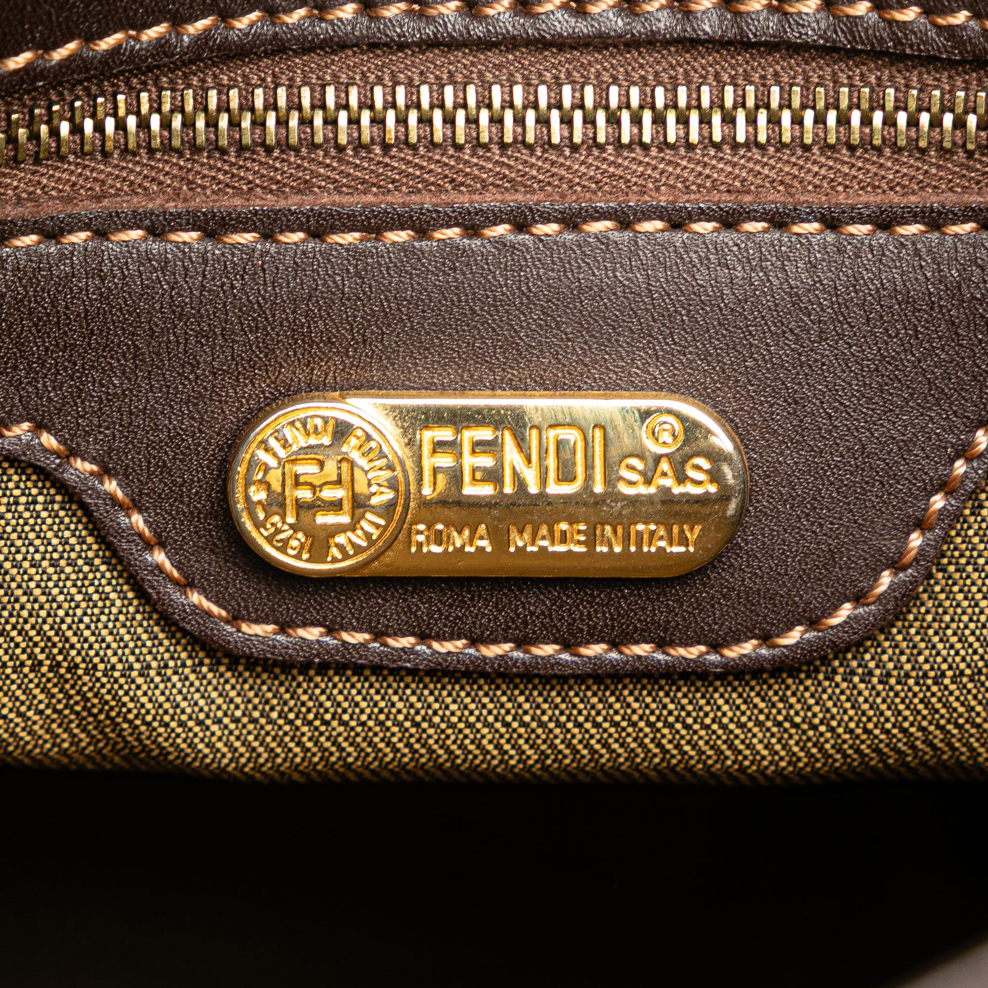 Fendi Zucca Canvas Shoulder Bag