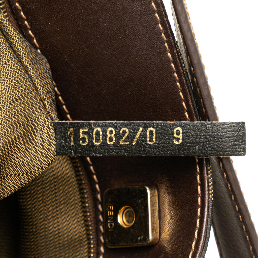 Fendi Zucca Canvas Shoulder Bag